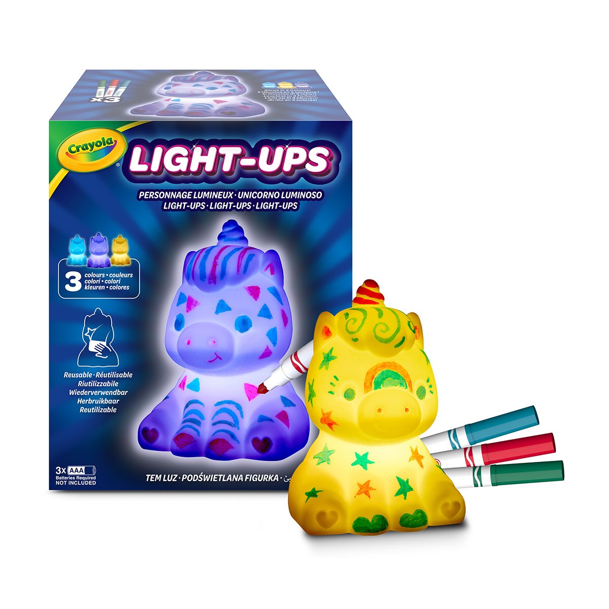 Colorea Tu Dragón Unicornio Luminoso Surtido Crayola 2