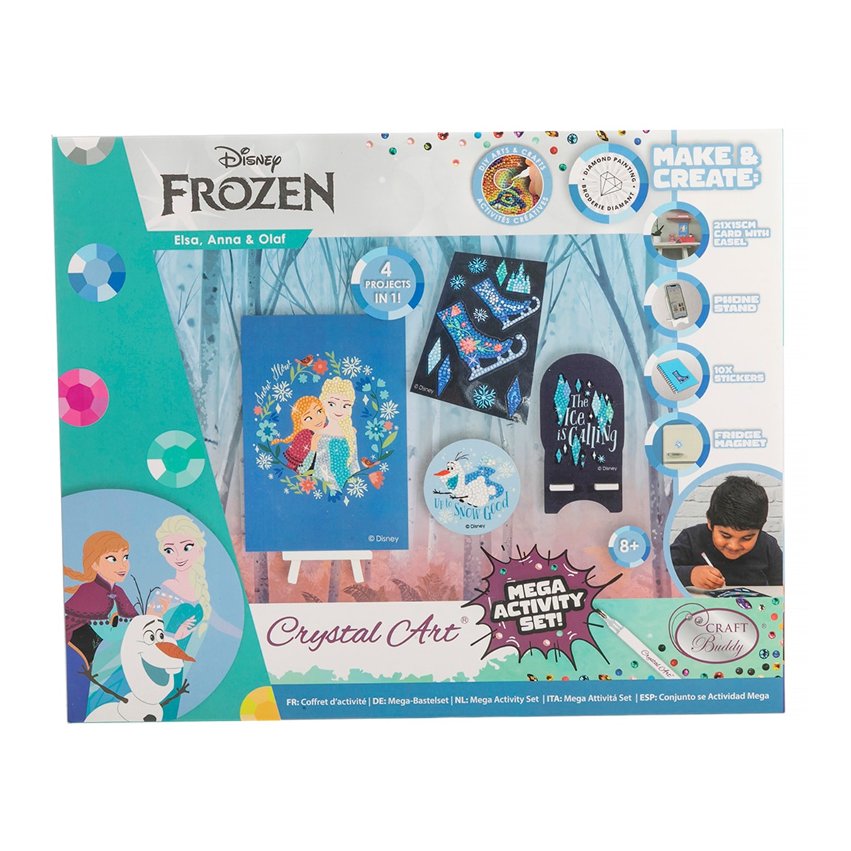 Imagen 0 de Crystal Art Mega Activity Set Elsa & Anna Frozen Crayola