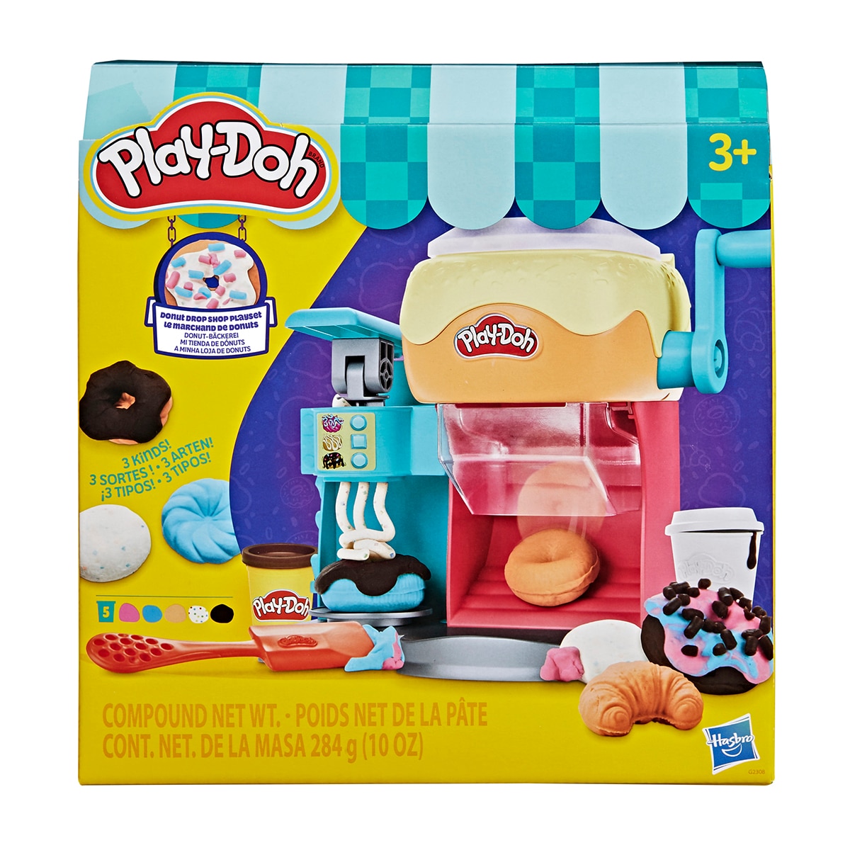 Imagen 0 de Manualidades Play-Doh Donut Drop Shop Set de juego Hasbro