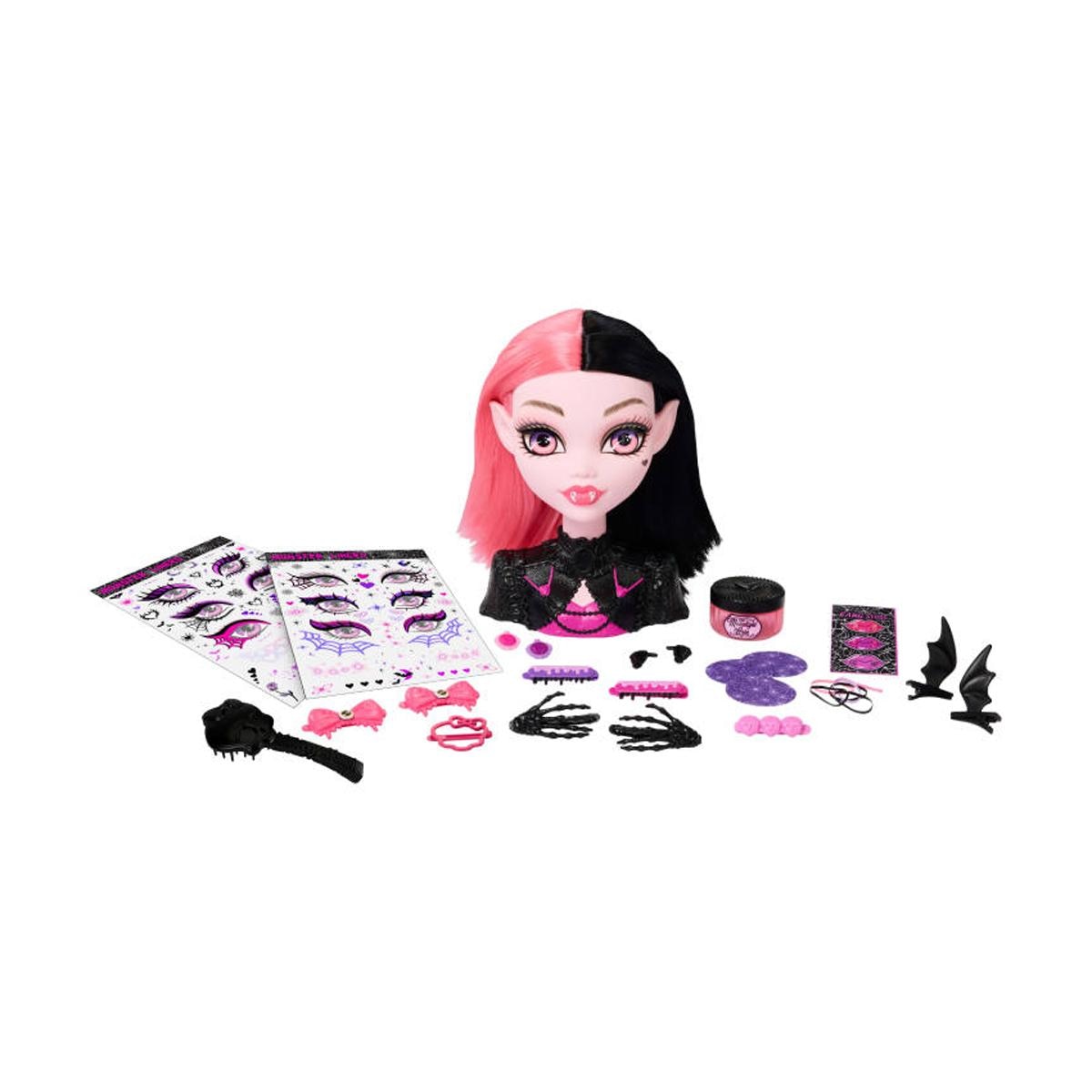 Monster High busto para peinar con 25 accesorios de Draculaura 1