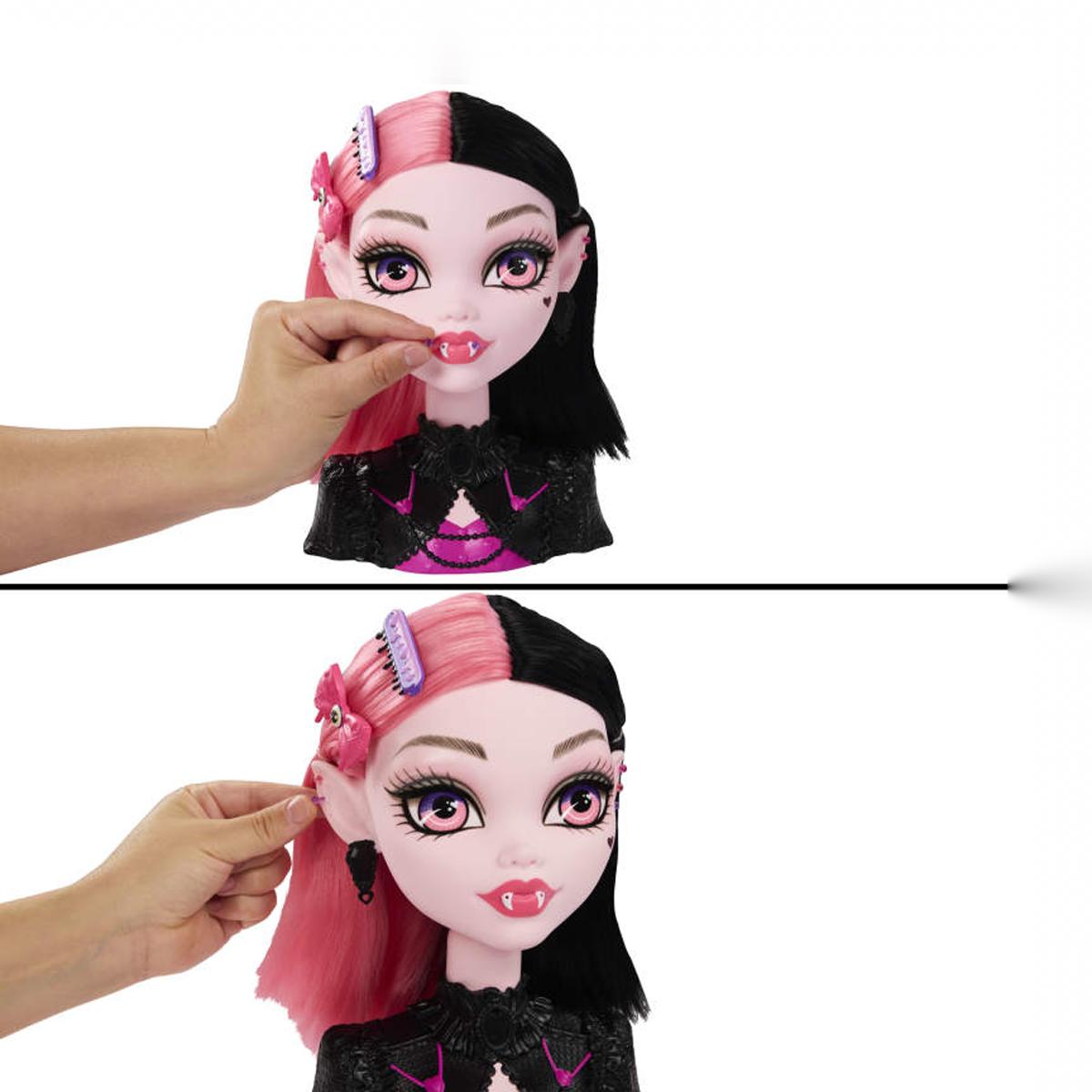 Monster High busto para peinar con 25 accesorios de Draculaura 3