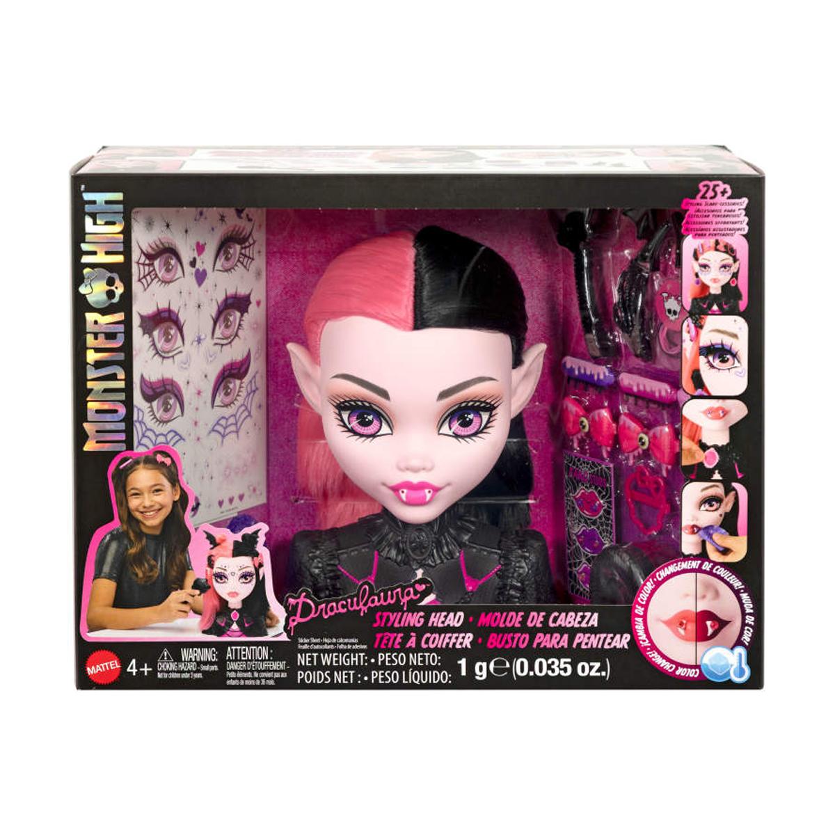 Monster High busto para peinar con 25 accesorios de Draculaura 6