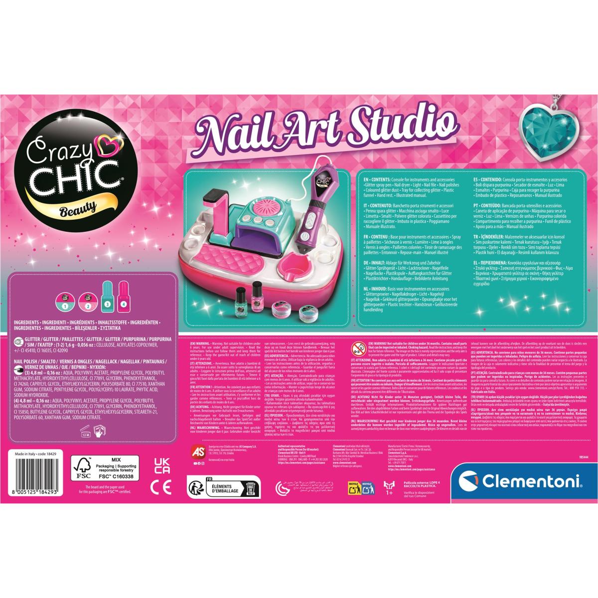 Diseña tus uñas Deluxe New Crazy Chic Clementoni 4