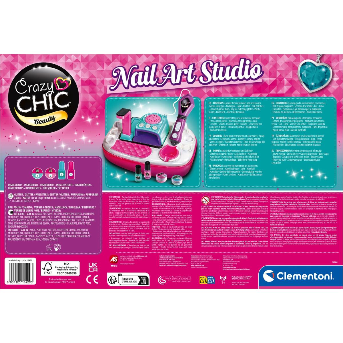 Diseña tus uñas Deluxe New Crazy Chic Clementoni 13