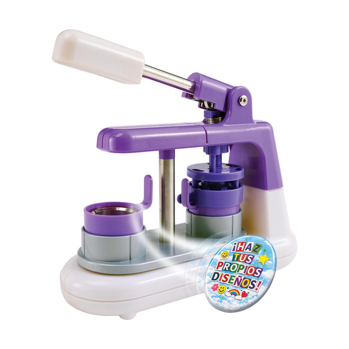 Juego de manualidades Fabrica de pins con moldes para pins, llaveros y clips Bizak 2