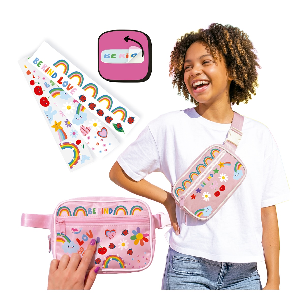 Manualidad Stylestix bandolera chic con pegatinas y borrador Stylestix Bizak 1
