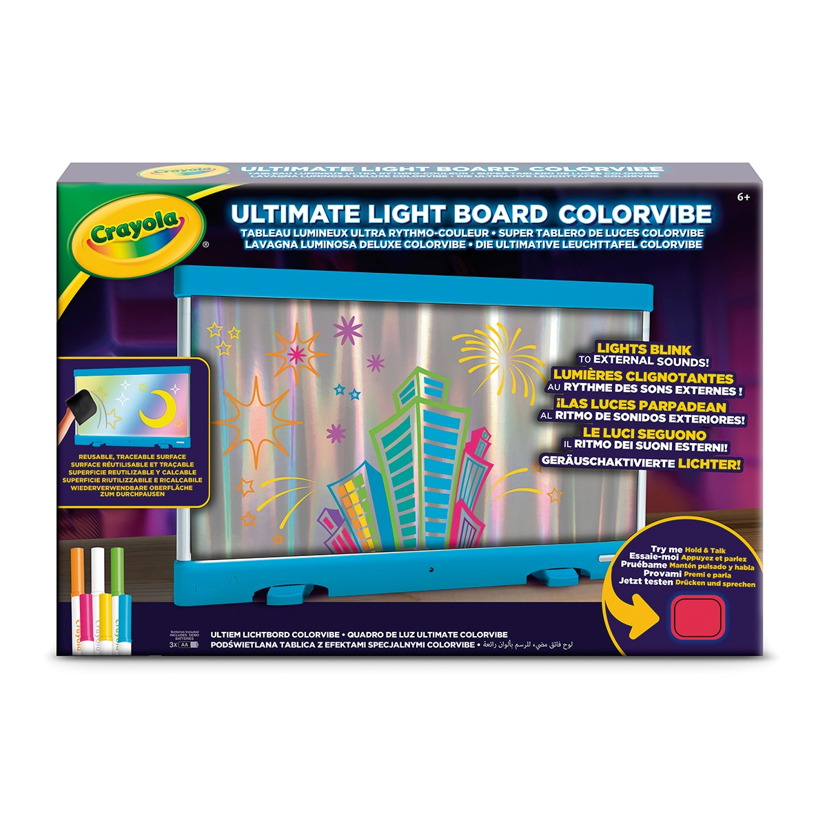 Manualidad Pizarra Led De Luxe Colorvibe Crayola 2
