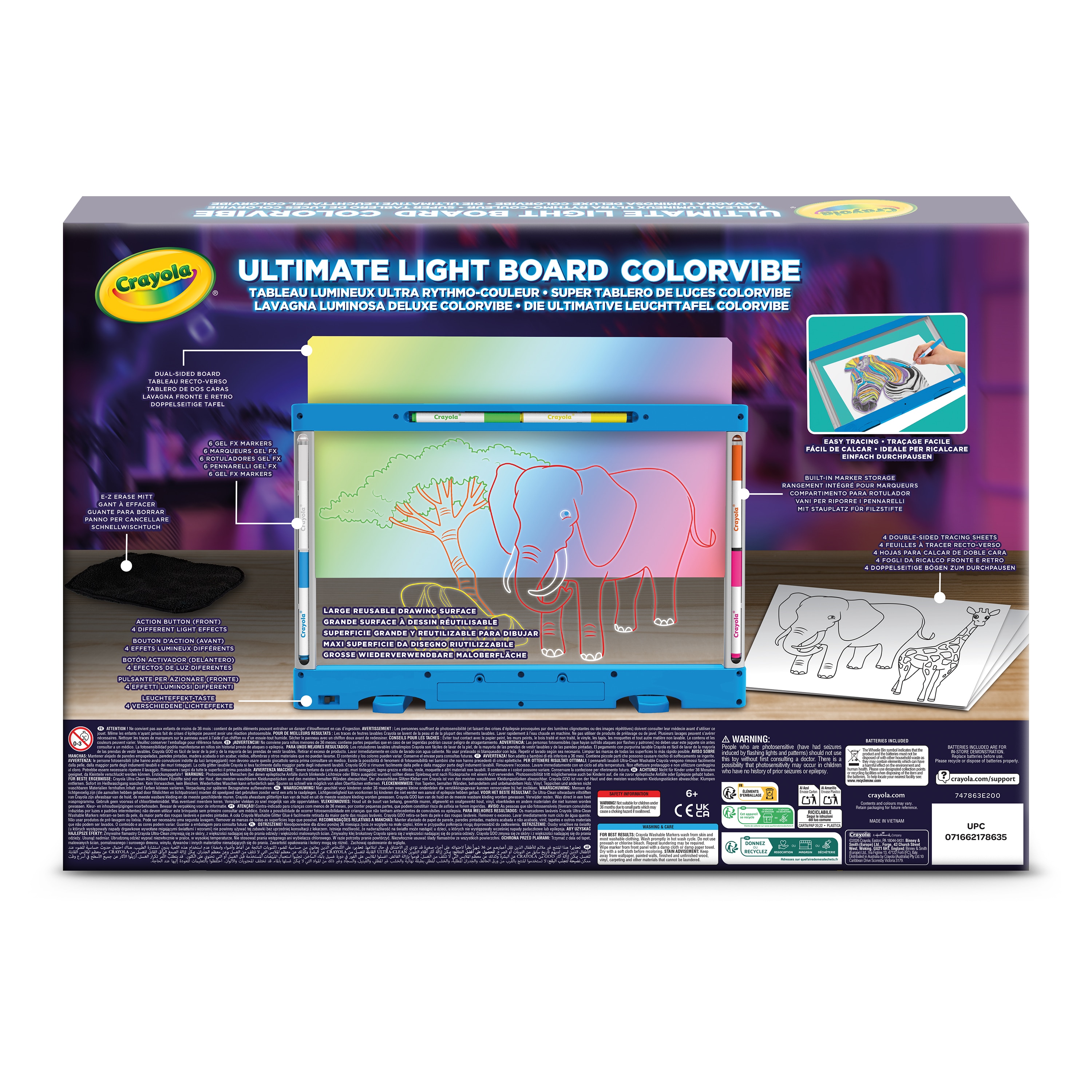 Manualidad Pizarra Led De Luxe Colorvibe Crayola 4