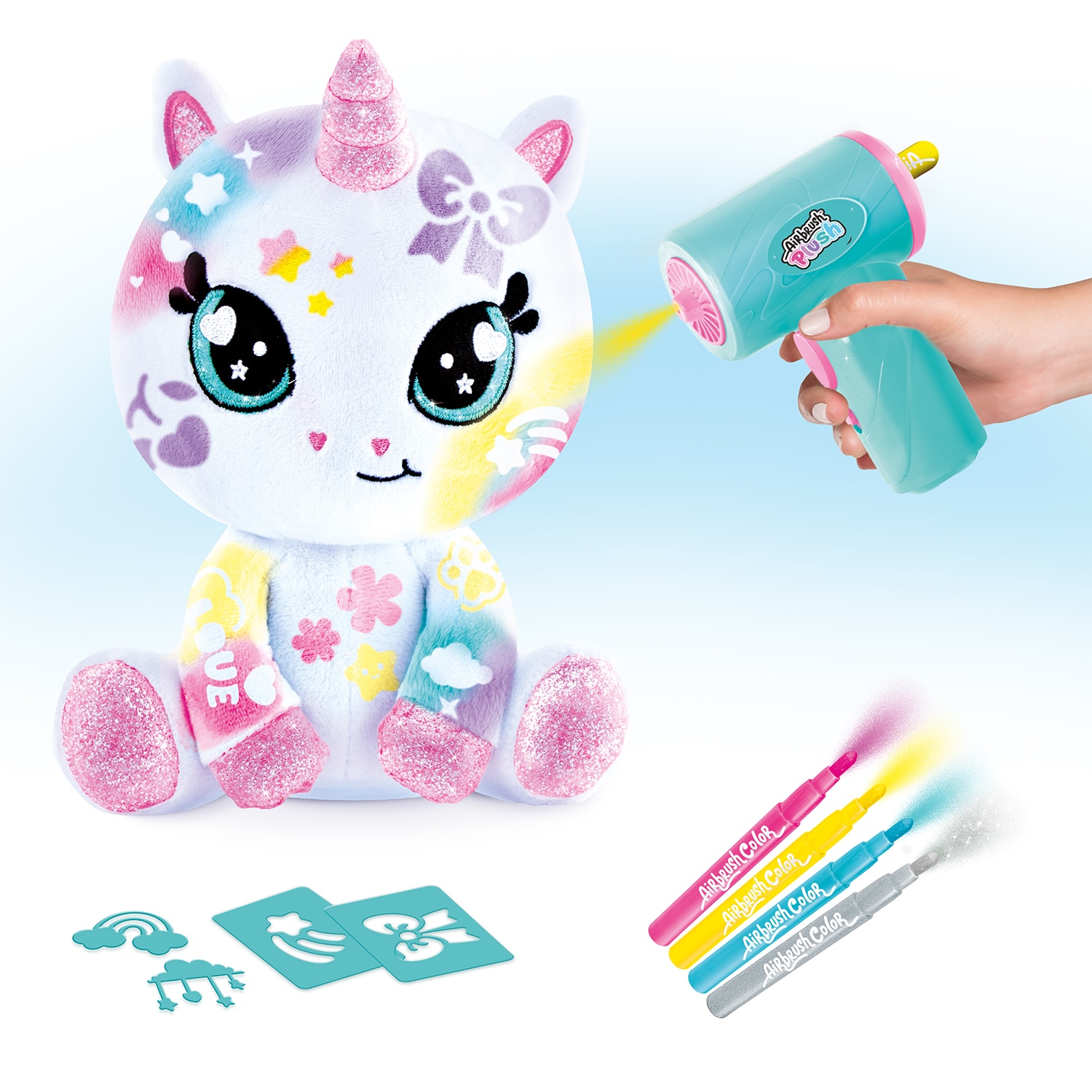 Colorea tu unicornio brillante Airbrush Plush 4
