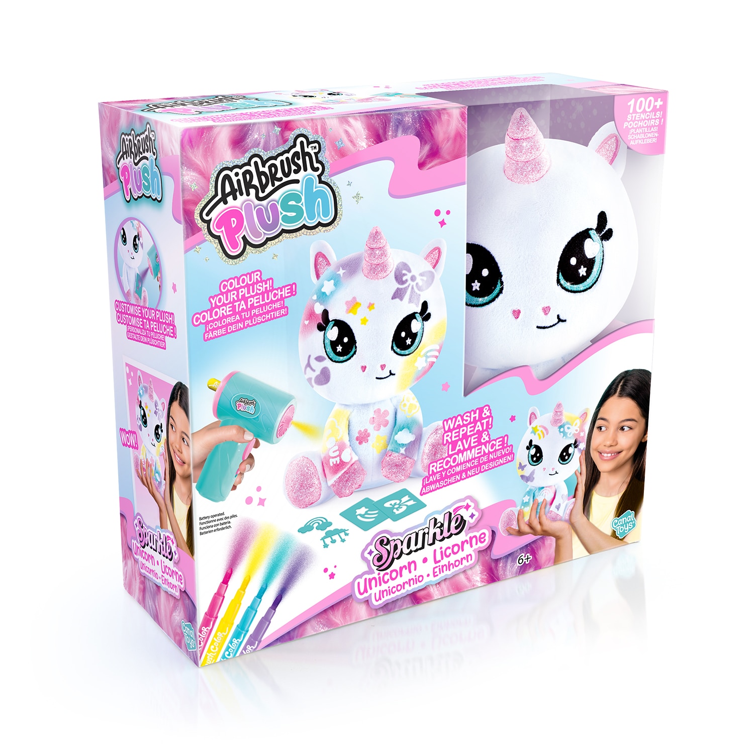 Colorea tu unicornio brillante Airbrush Plush 5