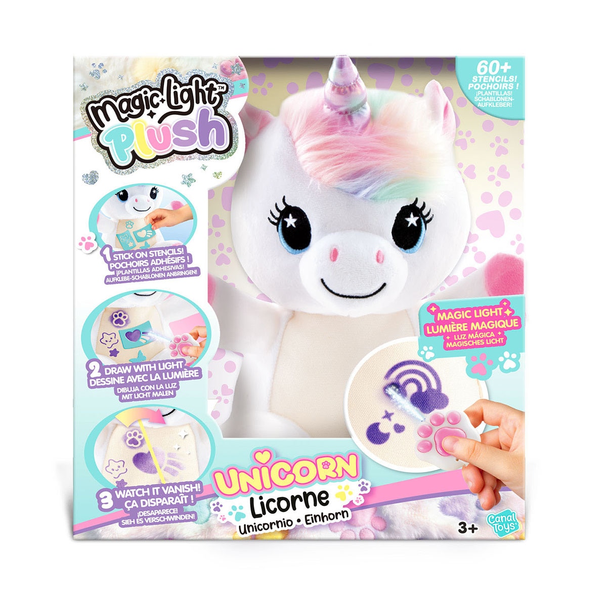 Imagen 0 de Peluche Unicornio Luz Mágica Canal