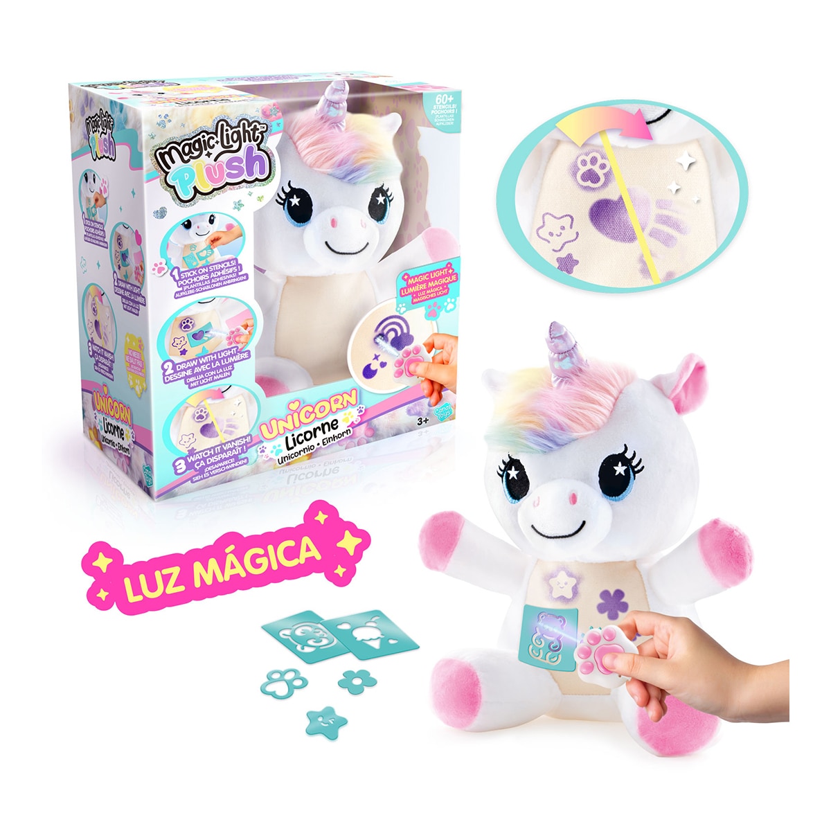 Peluche Unicornio Luz Mágica Canal 2