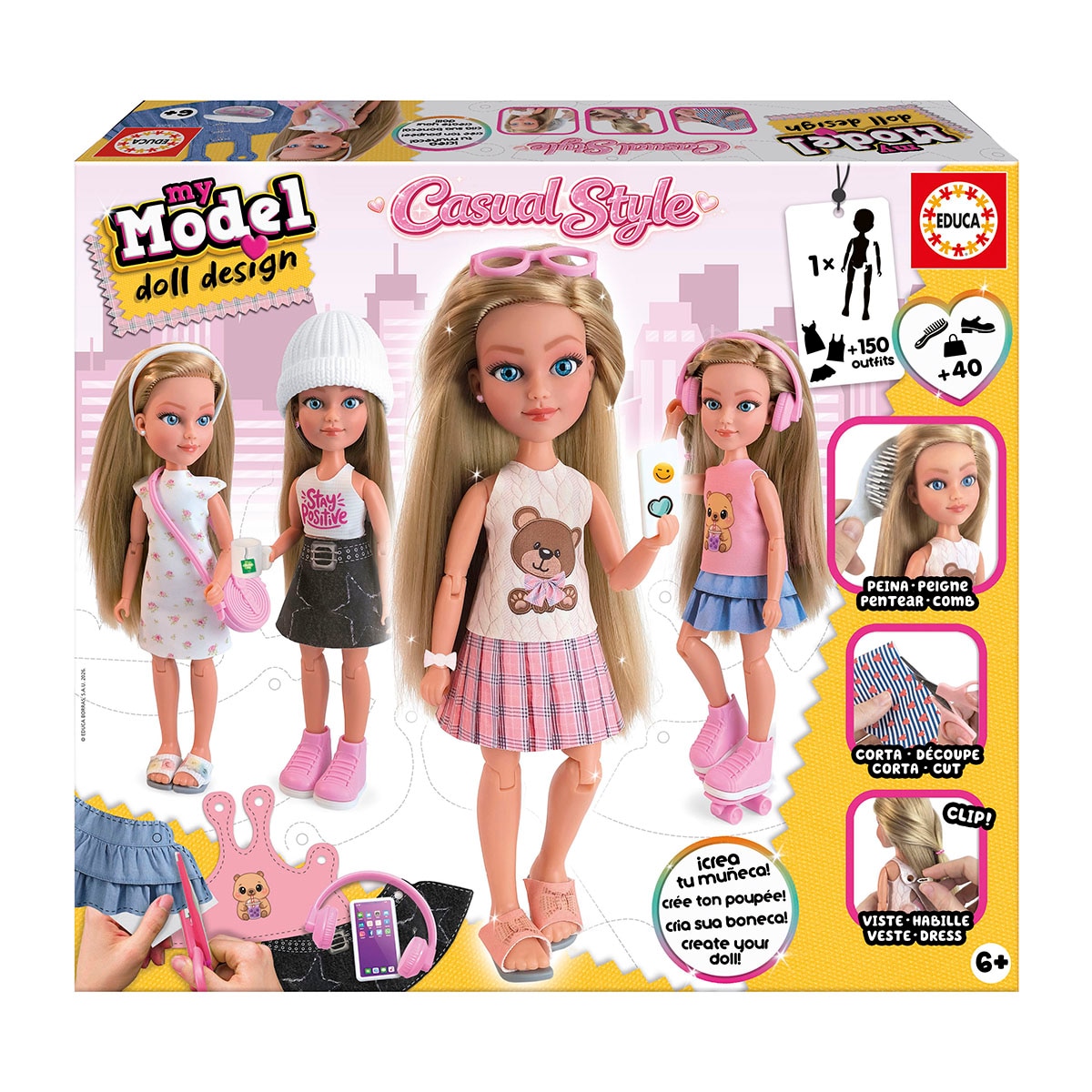 Imagem 0 de Manualidade My Model Doll Design Casual Style My Model Educa Borras