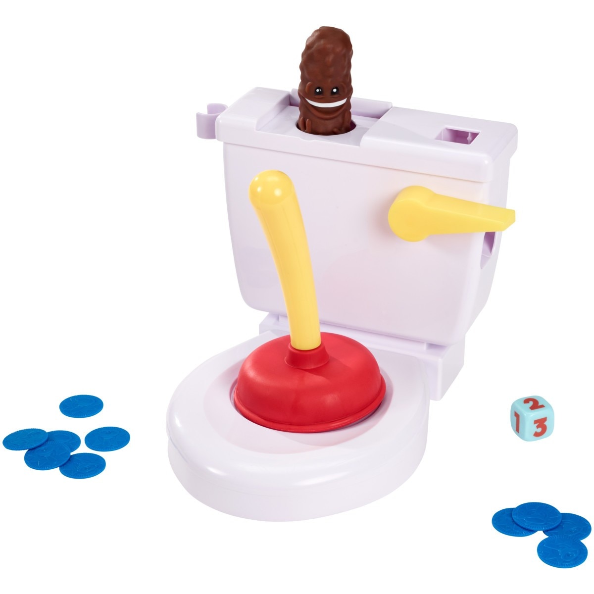 Mattel Games Baño Boom, ¡Atrapa la Caca!, juego de mesa infantil 4