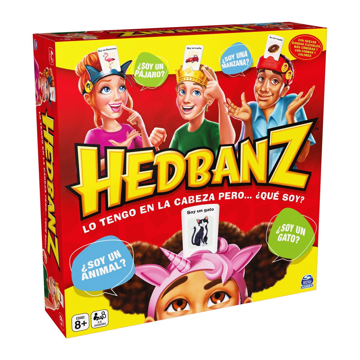 Juego de adivinar ¿Qué tengo en la cabeza? Hedbanz Family Spin Master Games 1