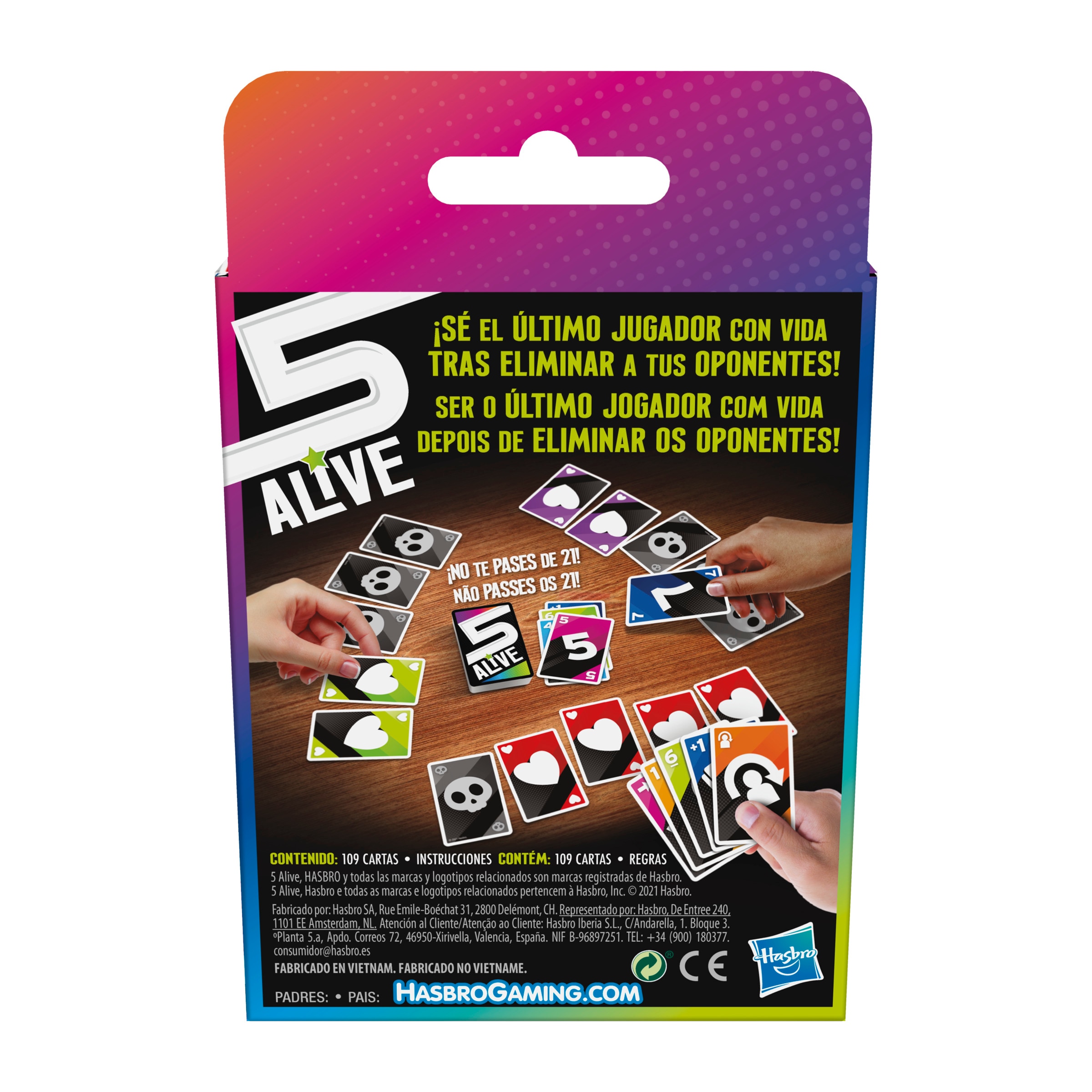 Juego de cartas Five alive Hasbro Gaming 6