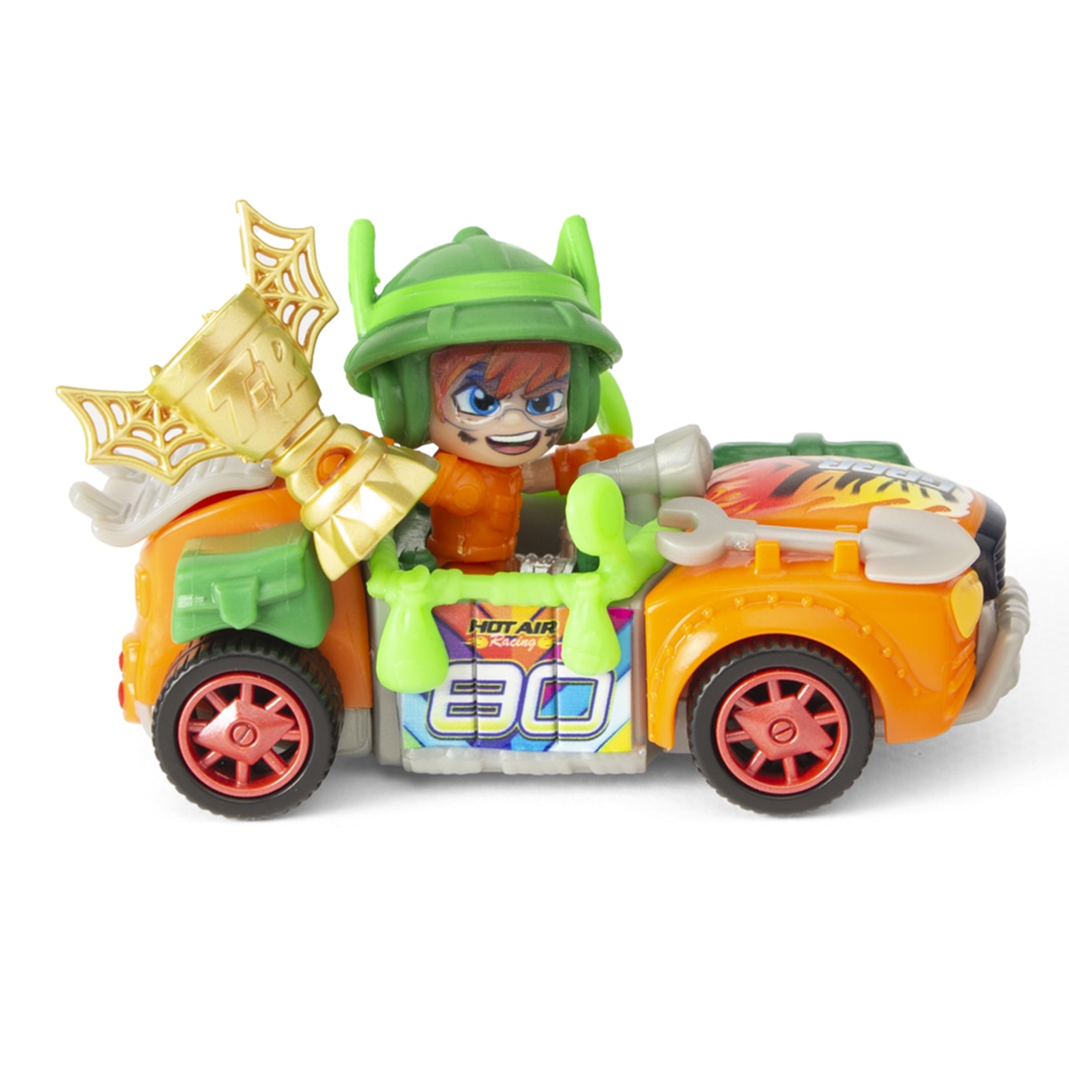 T-Racers Spider Attack – Pista De Coches Con Trampa De Araña | Incluye Piloto Mister Scout Y Coche Exclusivo | Piezas Intercambiables