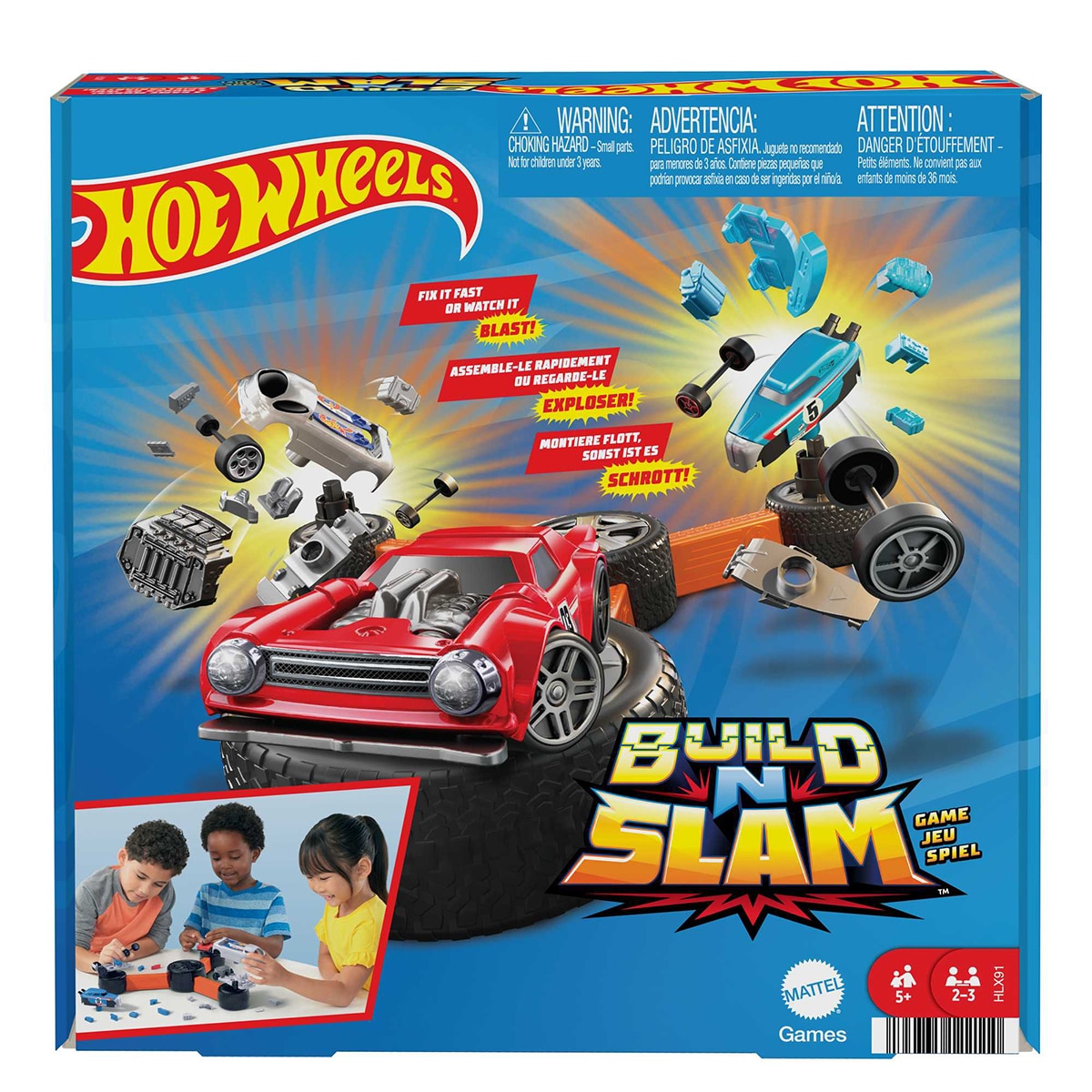 Juego de mesa Wheels Construye y Destruye Mattel Games 7