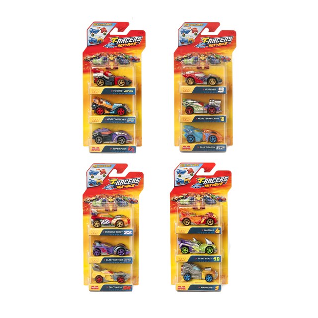 Pack 3 vehículos T-Racers Mix Race