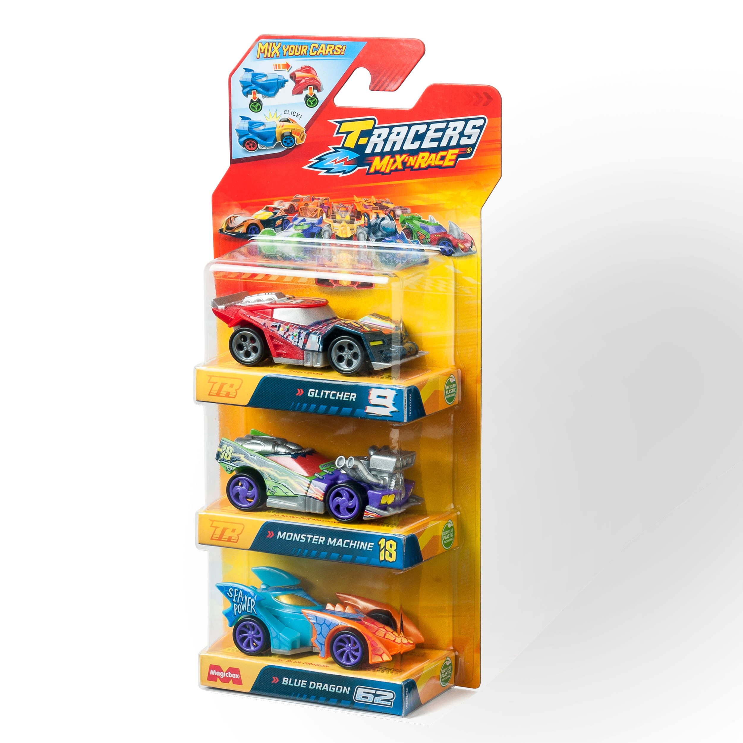 Pack 3 vehículos T-Racers Mix Race 6