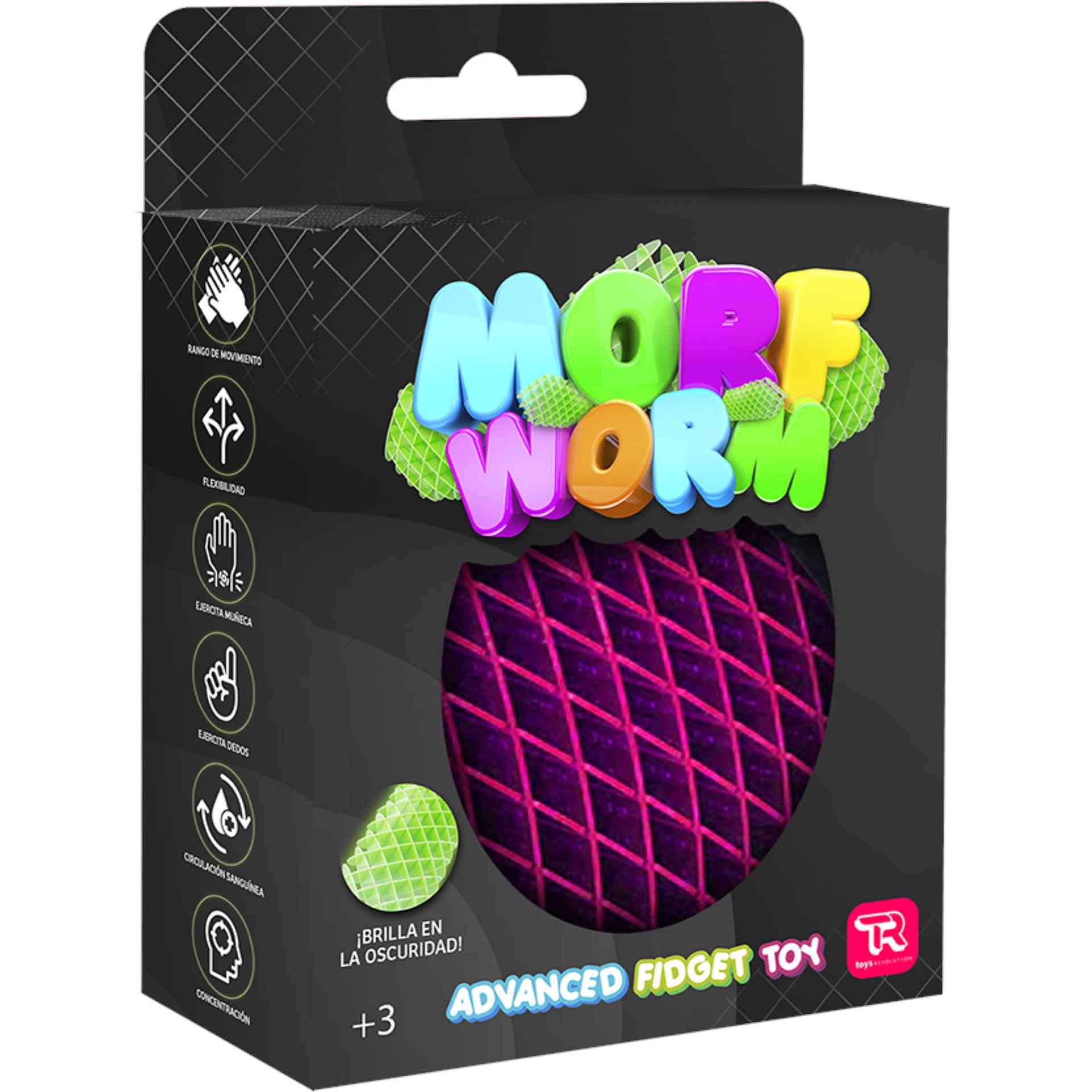 Juguete sensorial antiestrés Morf Worm Classic Revolution modelos surtidos 3