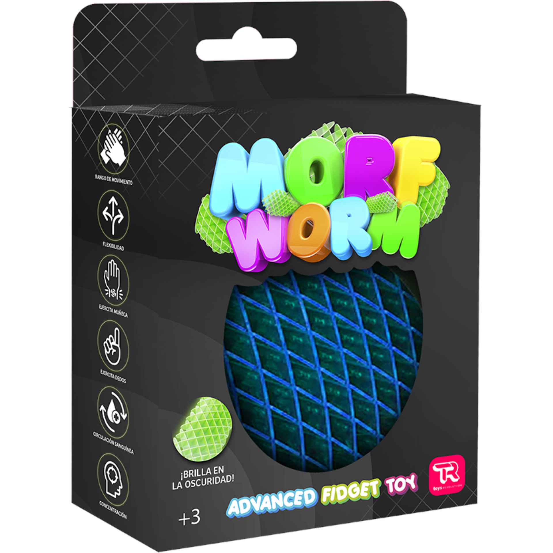 Juguete sensorial antiestrés Morf Worm Classic Revolution modelos surtidos 4