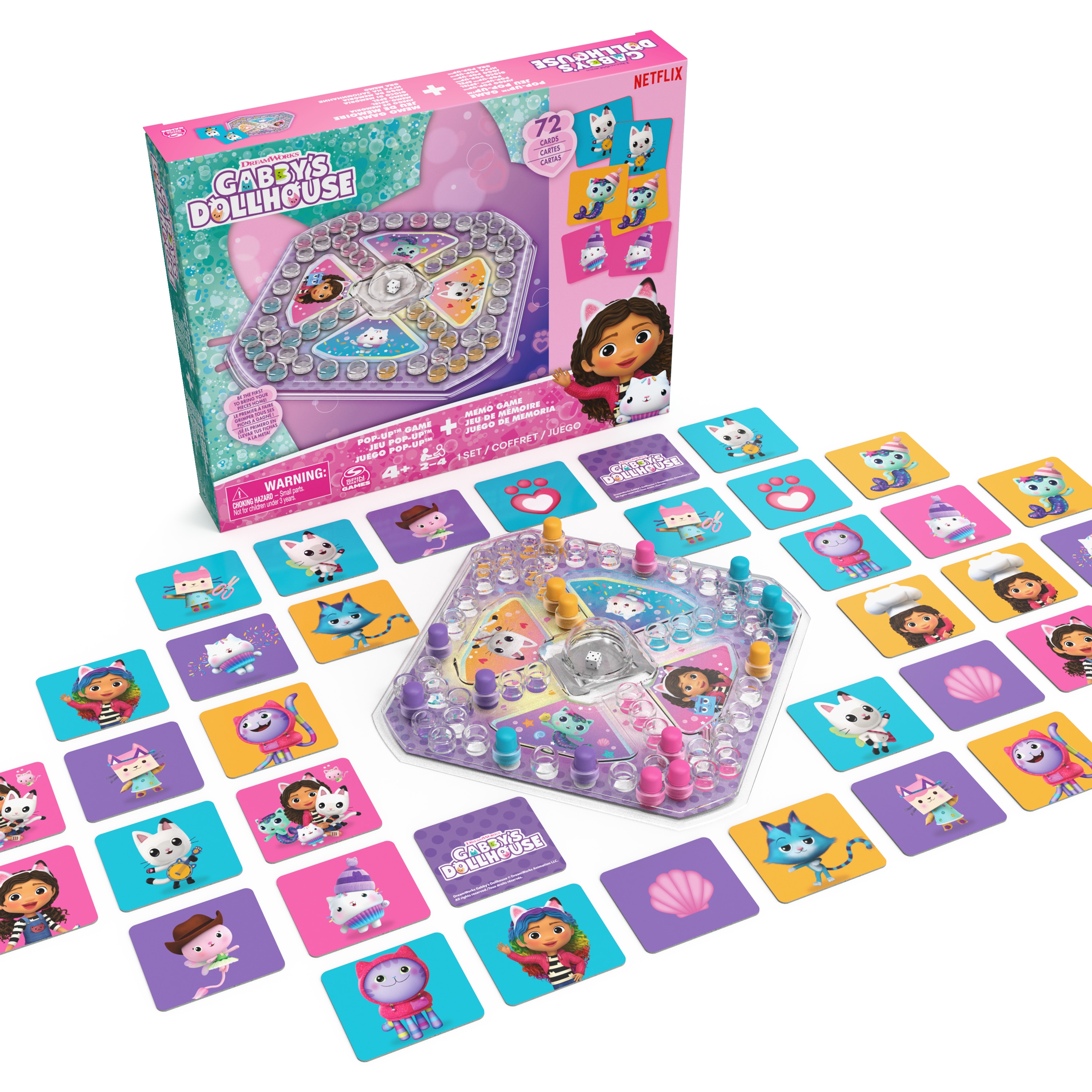 Juego Pop Up y Memory La casa de Muñecas de Gabby's Dollhouse Spin Master 2