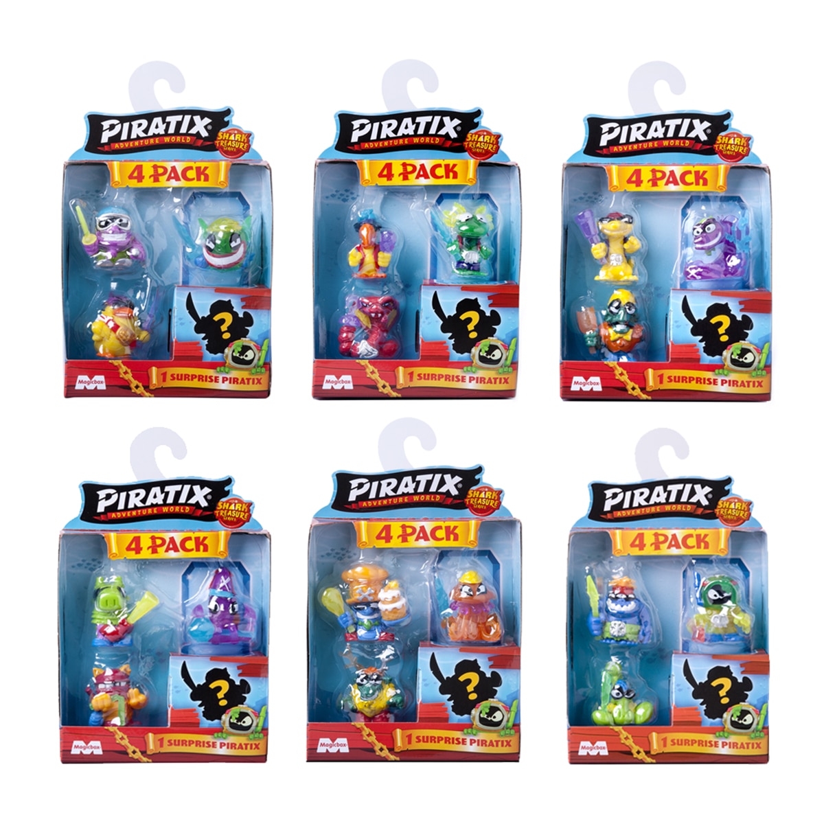 Shark Treasure Four Pack Piratix modelos surtidos 1