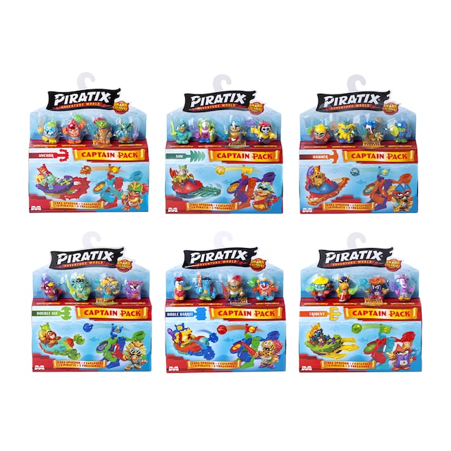 Imagen 0 de Shark Treasure Captain Pack Piratix modelos surtidos