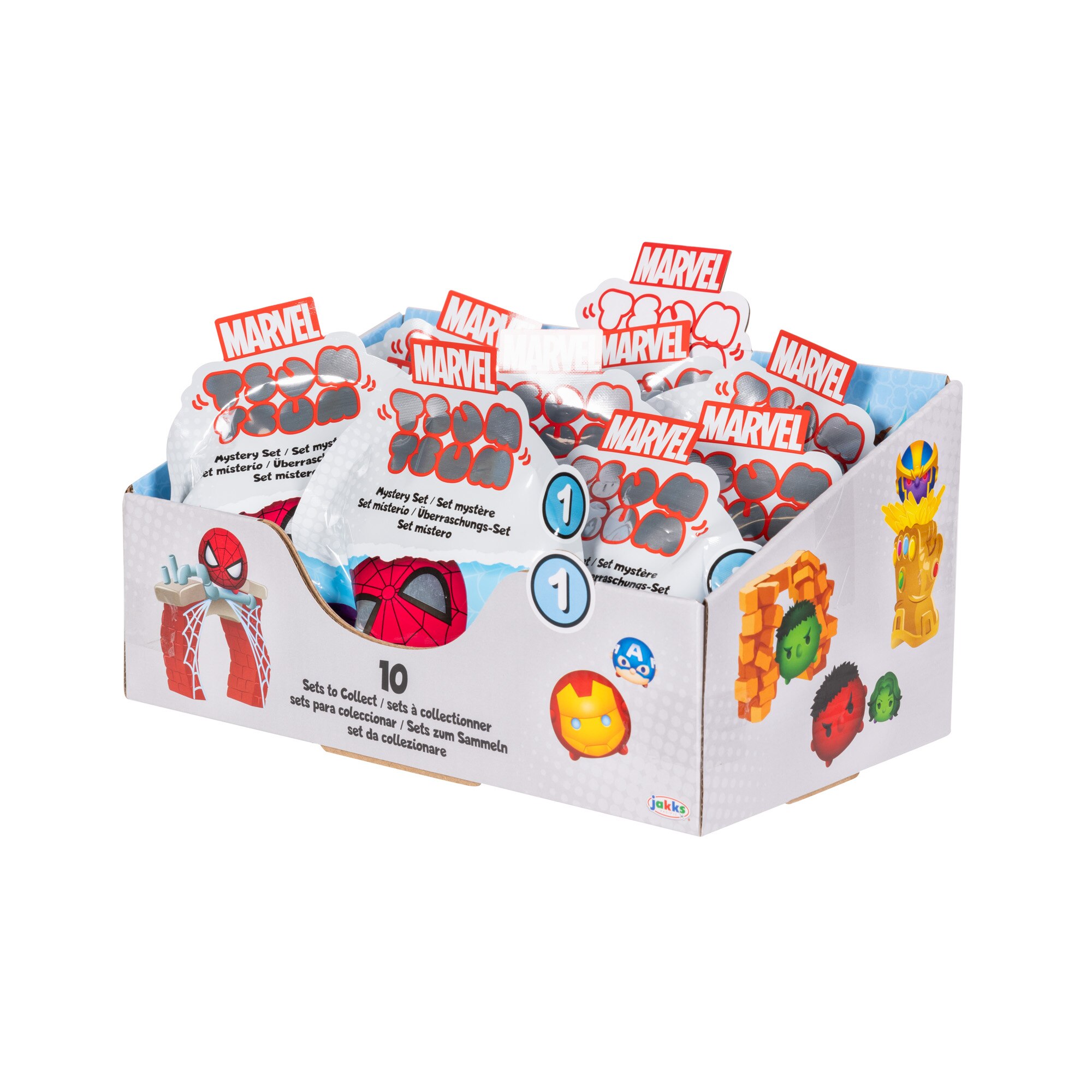 Set misterioso Tsum Tsum Historias Marvel Jakks Pacific modelos surtidos 24
