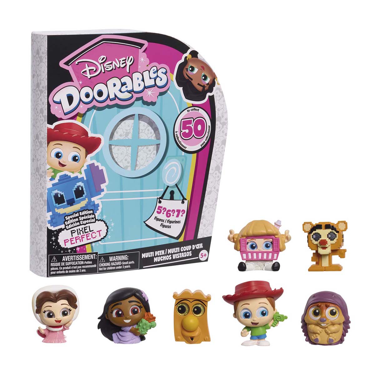 Figura Doorables Multi Peek Pixel Perfect Disney Just Play modelos surtidos 1