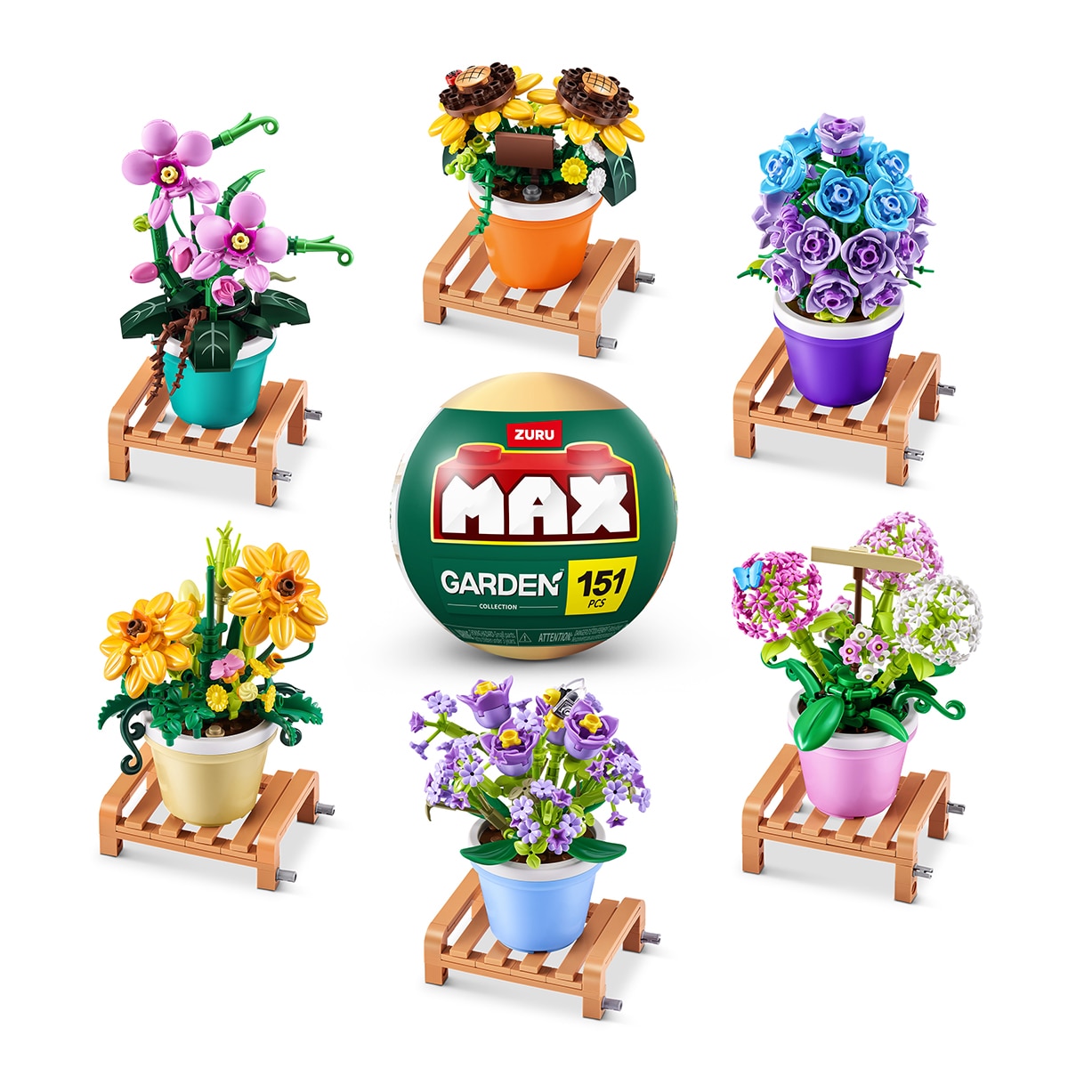 Cápsula sorpresa con bloques Max Garden Zuru modelos surtidos 3