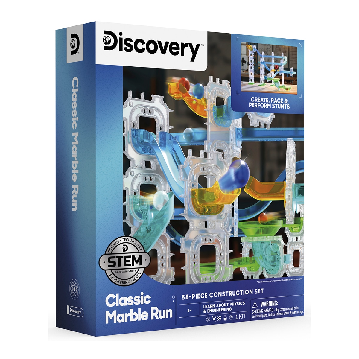 Juego de mesa Circuito de canicas 58 piezas Discovery 2
