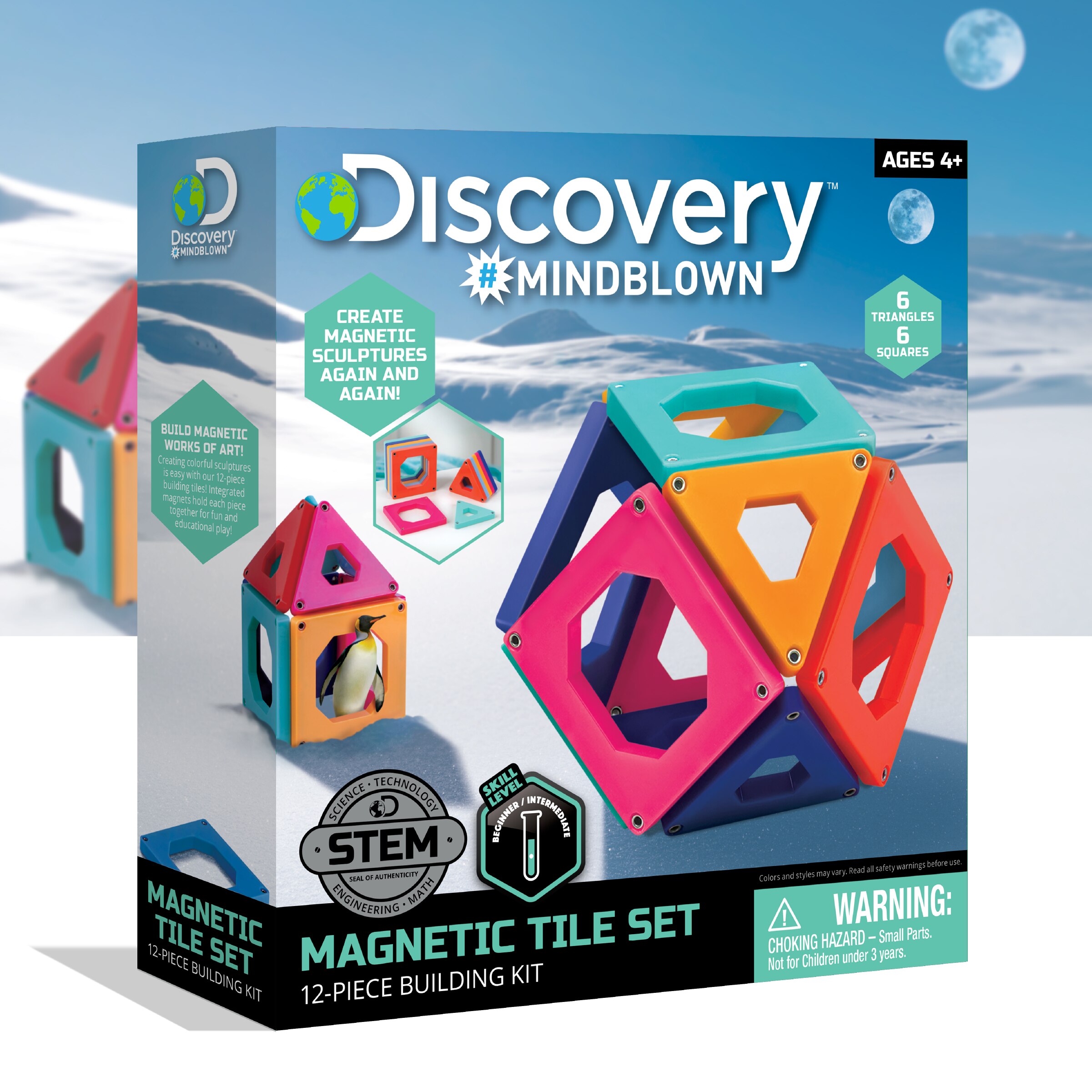 Juego Contrucción magnética 12 piezas Discovery 8