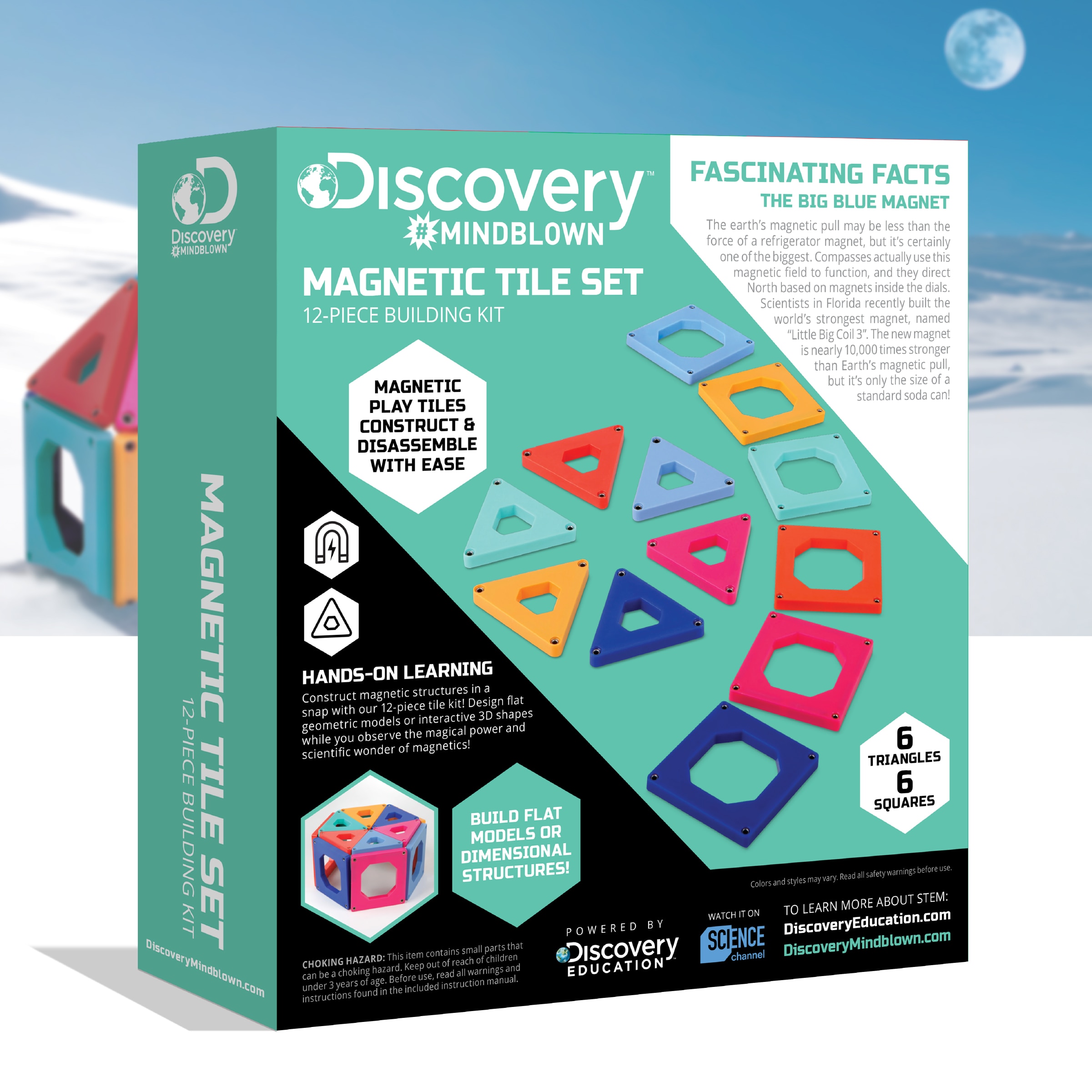 Juego Contrucción magnética 12 piezas Discovery 9