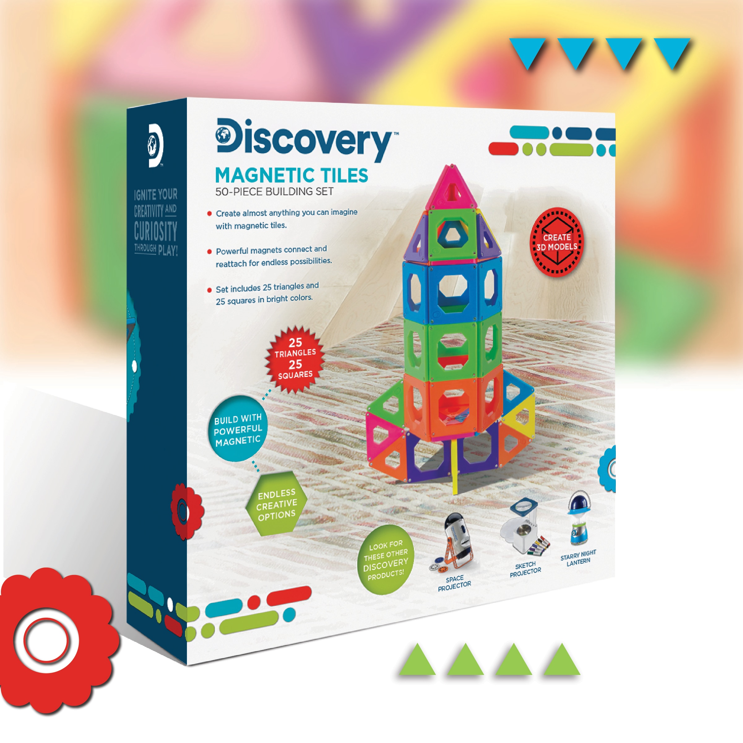 Juego Contrucción magnética 50 piezas Discovery 15