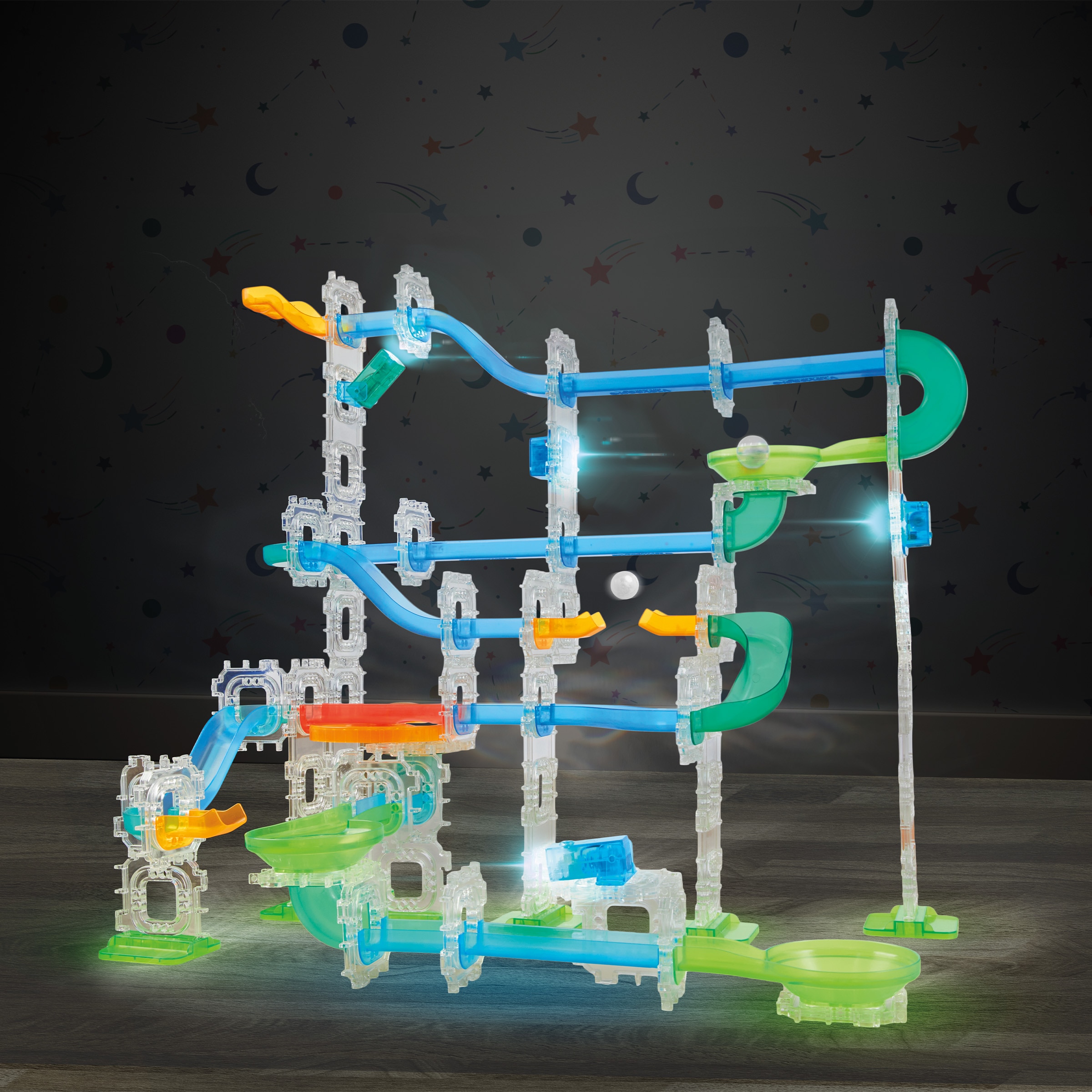 Juego de mesa Circuito de canicas con luces 92 piezas Discovery 5