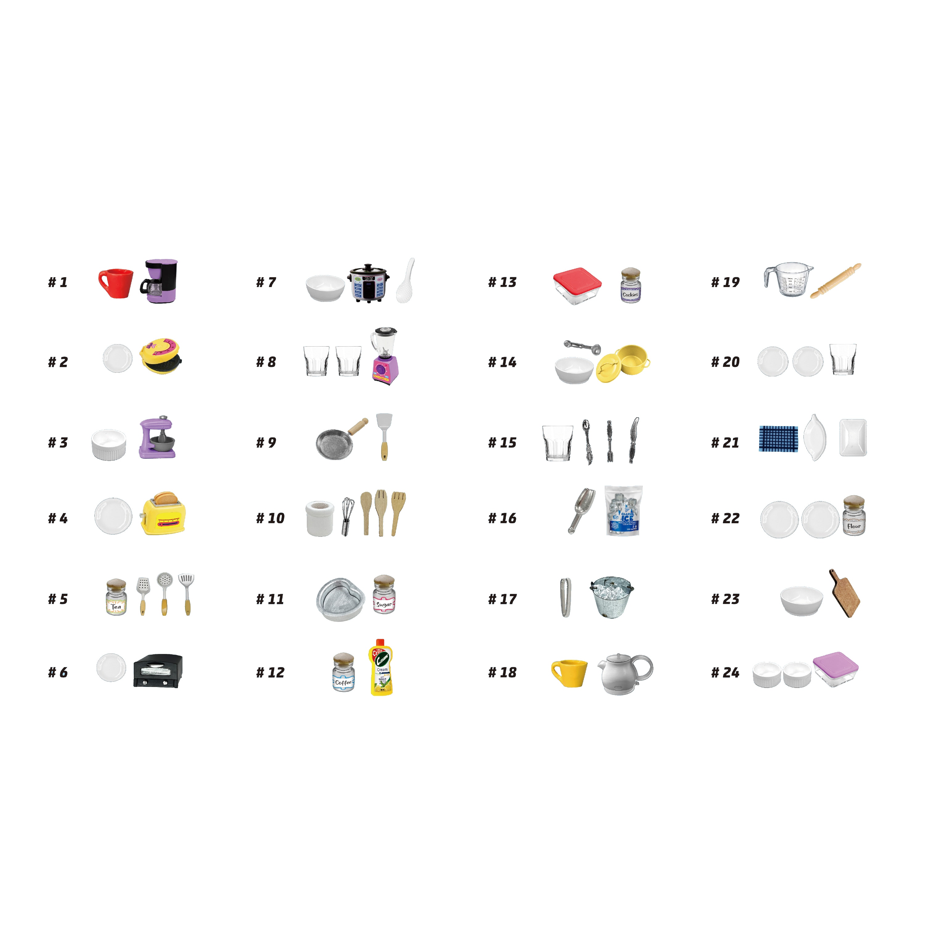 Cápsula sorpresa Accesorios de cocina Mini World modelos surtidos 18