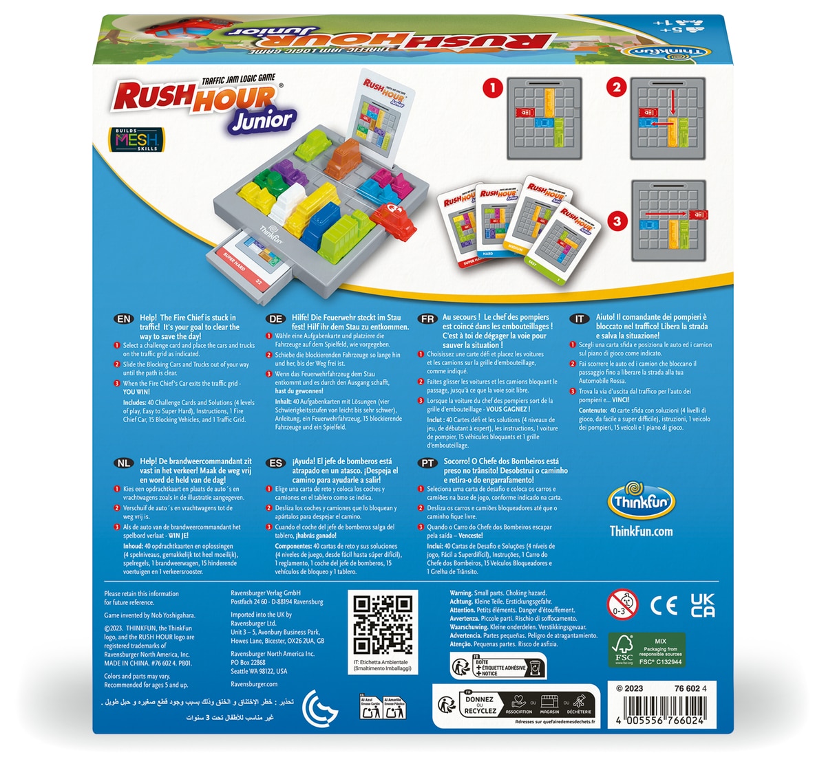 Juego infantil Rush Hour Jr Think Fun Ravensburguer 3