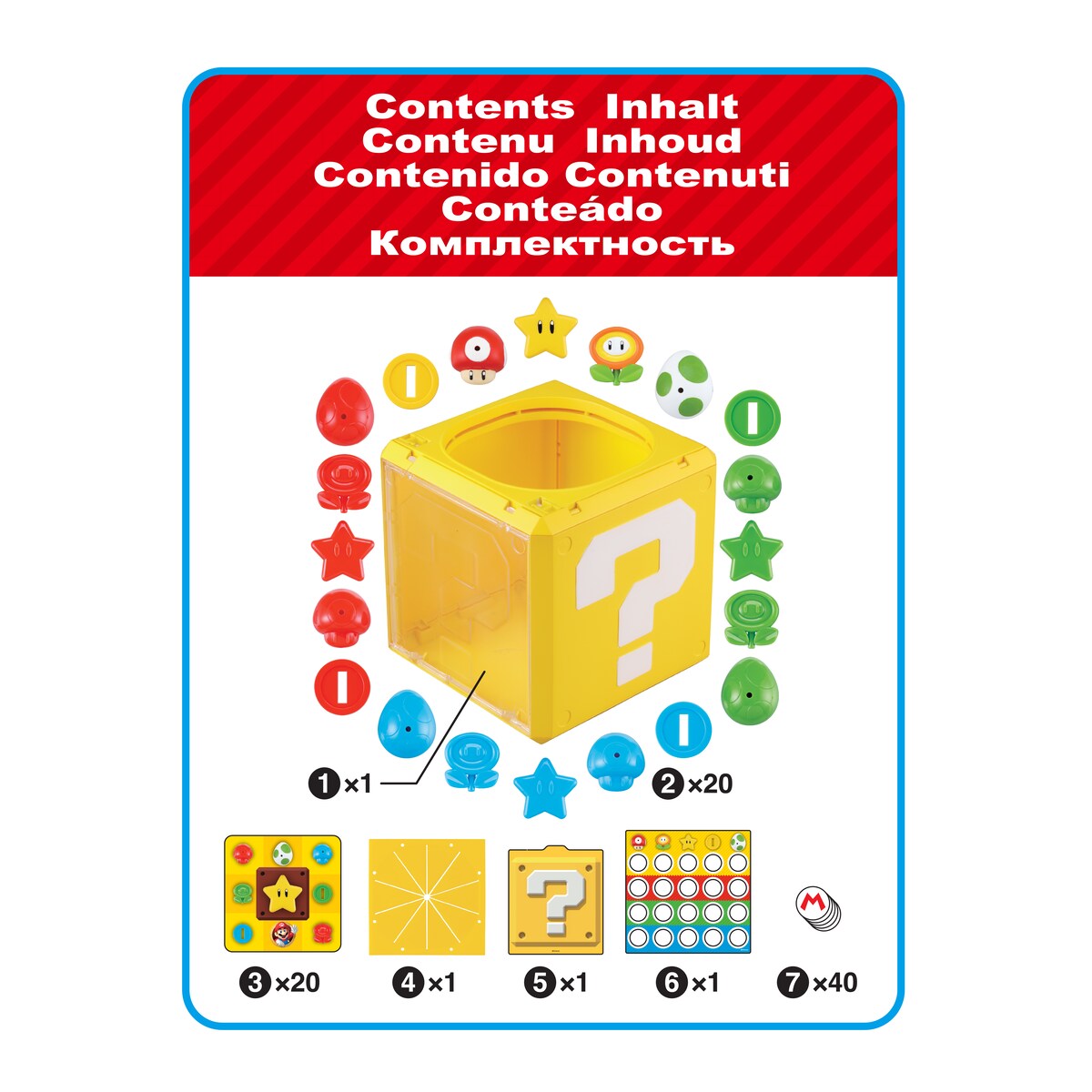 Juego de mesa Super Mario Question Block Game 5