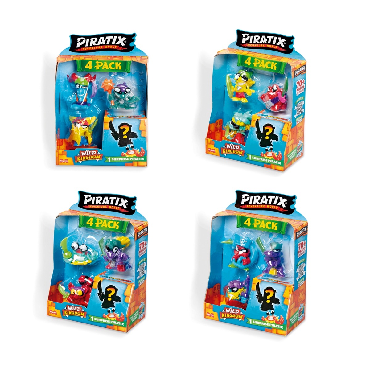 Imagem 0 de Piratix Wild Kingdom Pack 4 Figuras Artigo Sortido, Envio Aleatório
