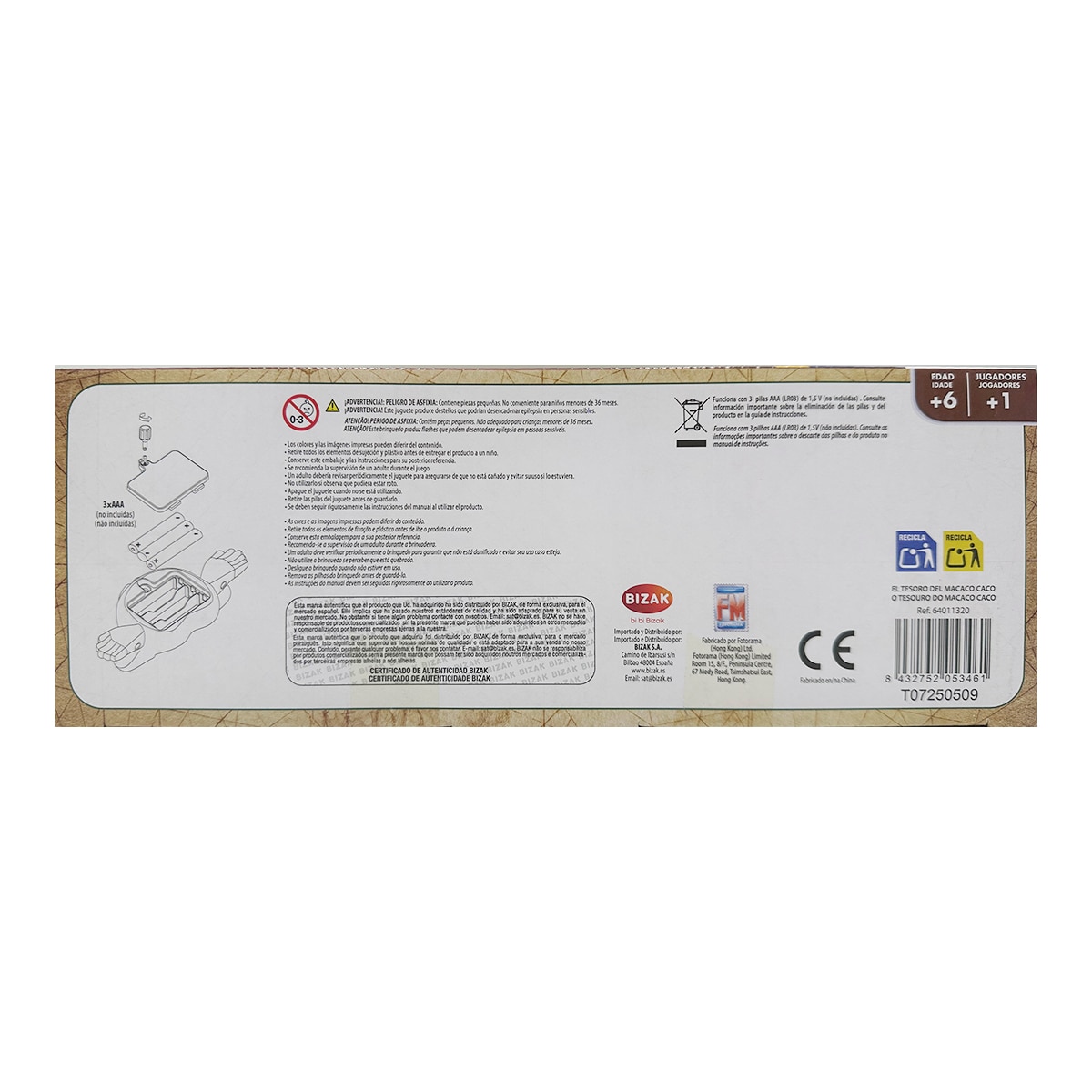 Juego de mesa El Tesoro del Macaco Caco Bizak 5