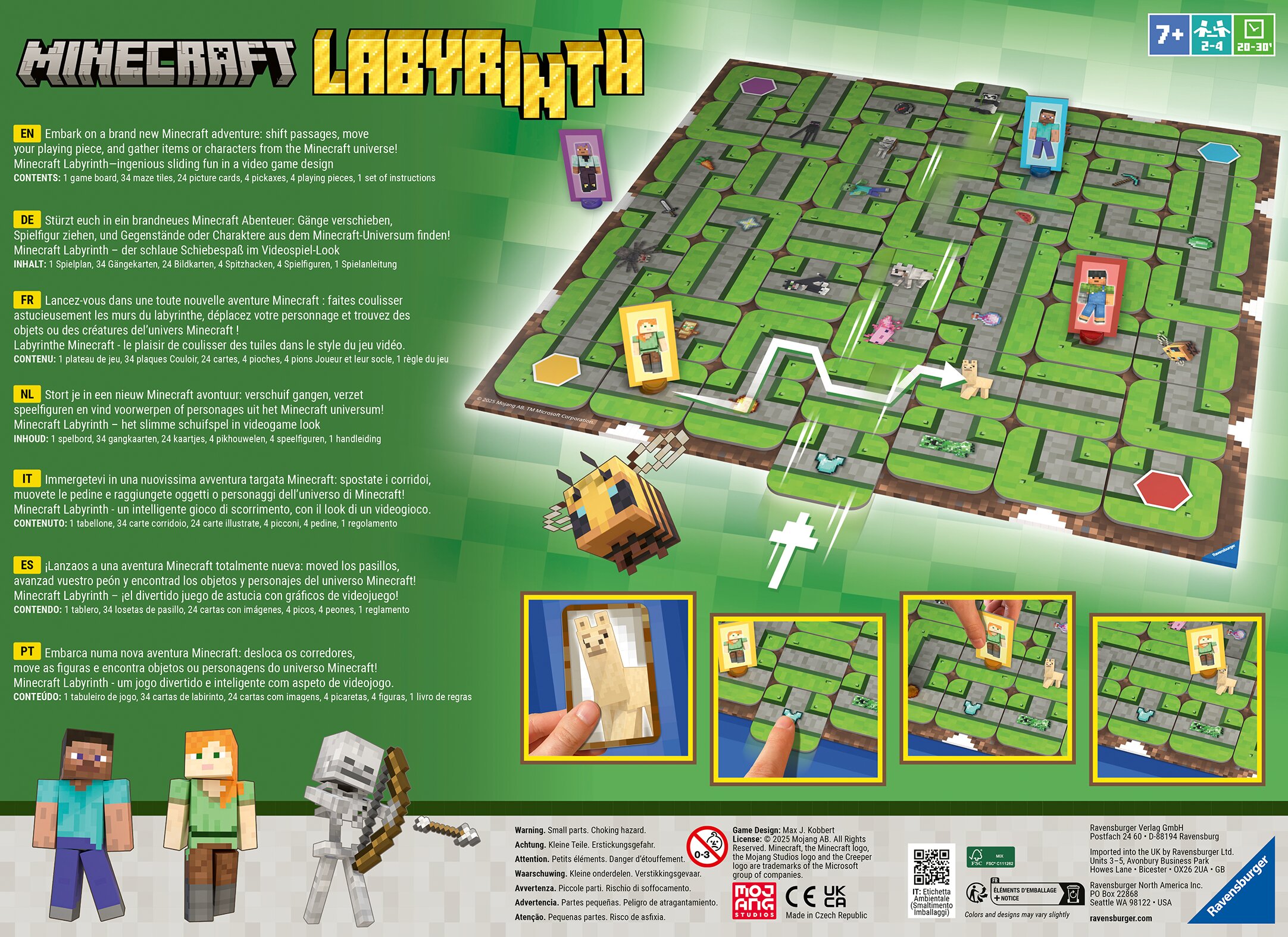 Juego de mesa Laberinto Minecraft Ravensburger 5