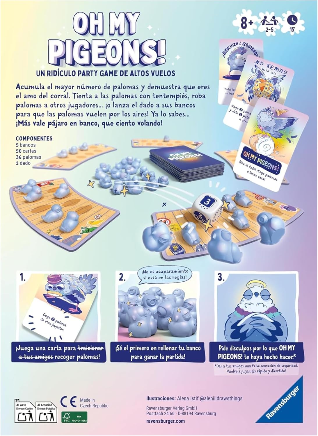 Juego de mesa Party Game Oh My Pigeons! Ravensburger 6