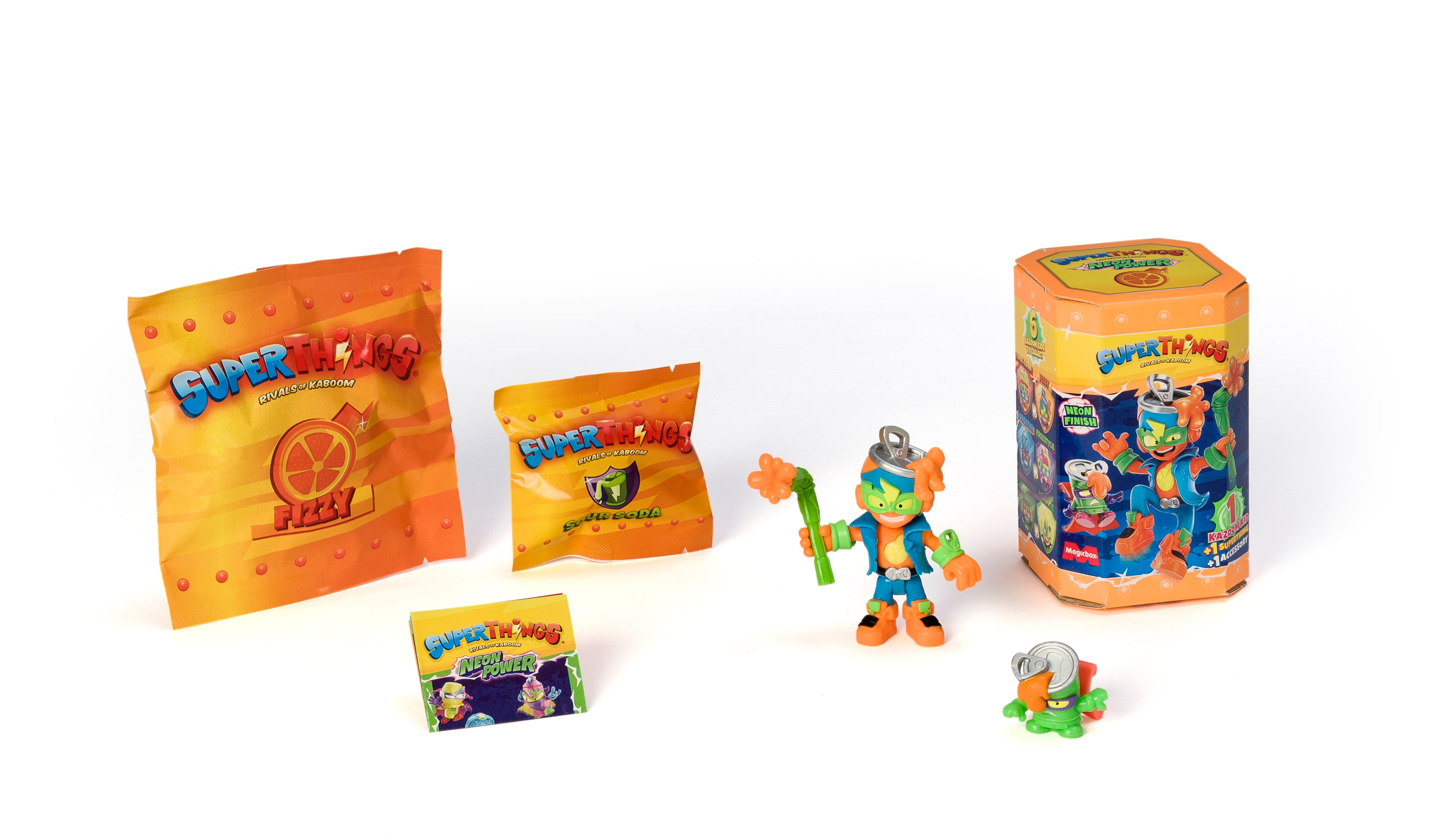Imagen 0 de Muñeco Kazoom Kids Neon Power SuperThings modelos surtidos