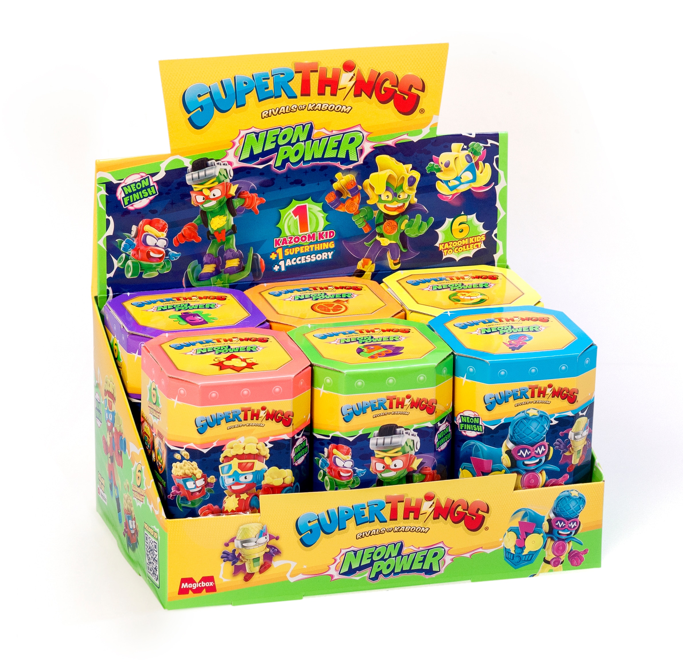 Muñeco Kazoom Kids Neon Power SuperThings modelos surtidos 8