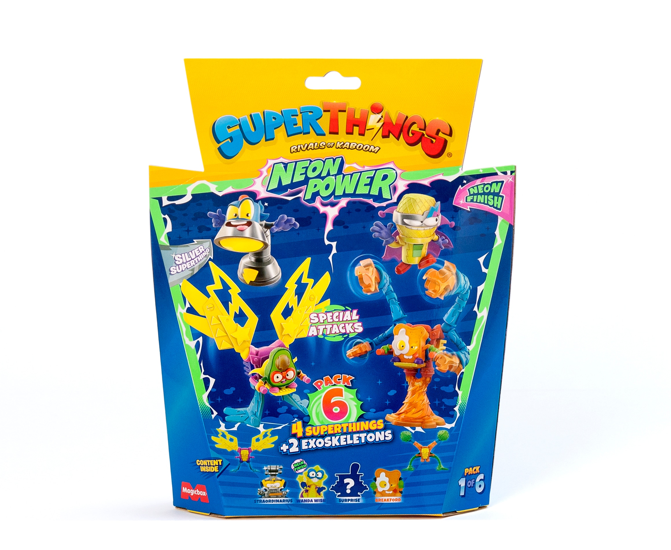 Imagen 0 de Pack 6 muñecos Neon Power SuperThings modelos surtidos