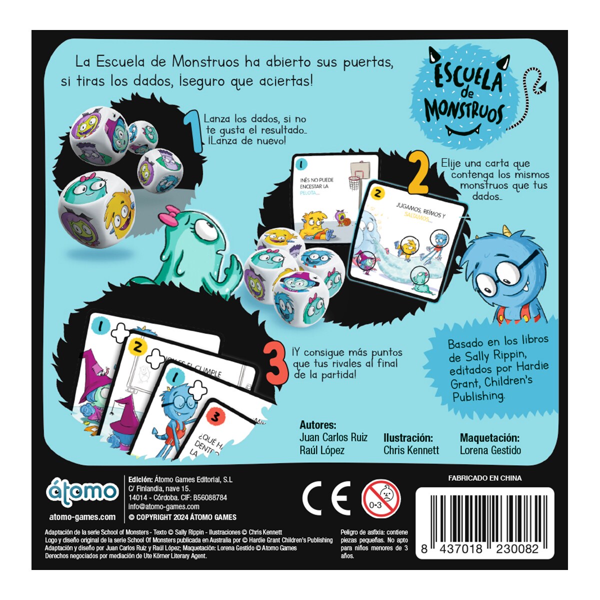 Juego de mesa Escuela de Monstruos de 2 a 4 jugadores Atomo Games 3