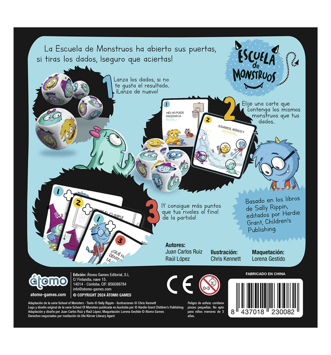 Juego de mesa Escuela de Monstruos de 2 a 4 jugadores Atomo Games 4