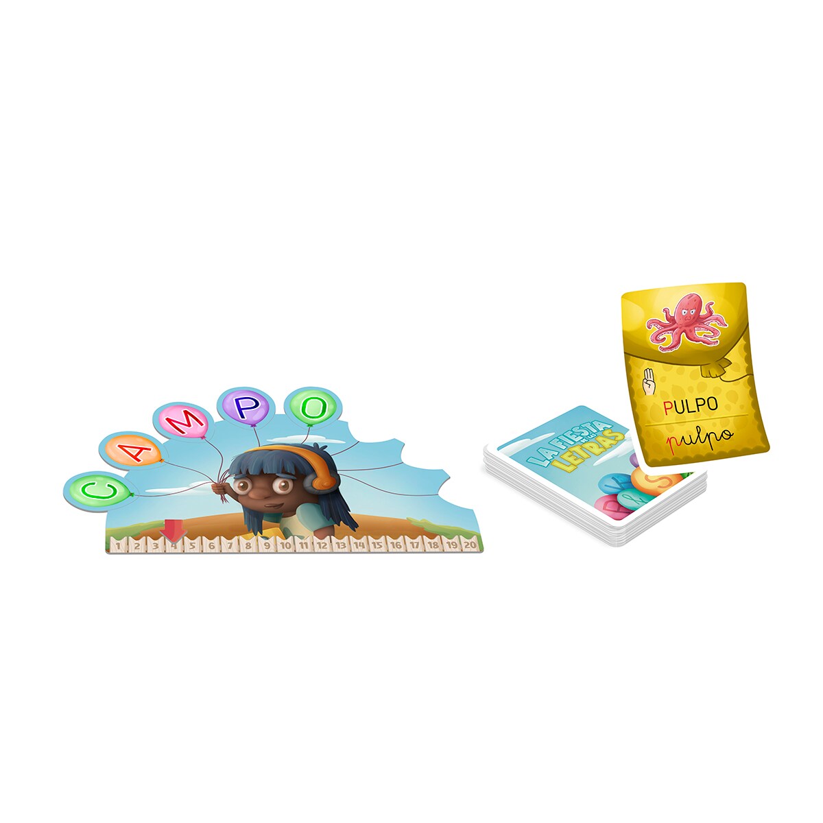 Juego de mesa educativo La Fiesta de las letras de 1 a 4 jugadores Atomo Games 4